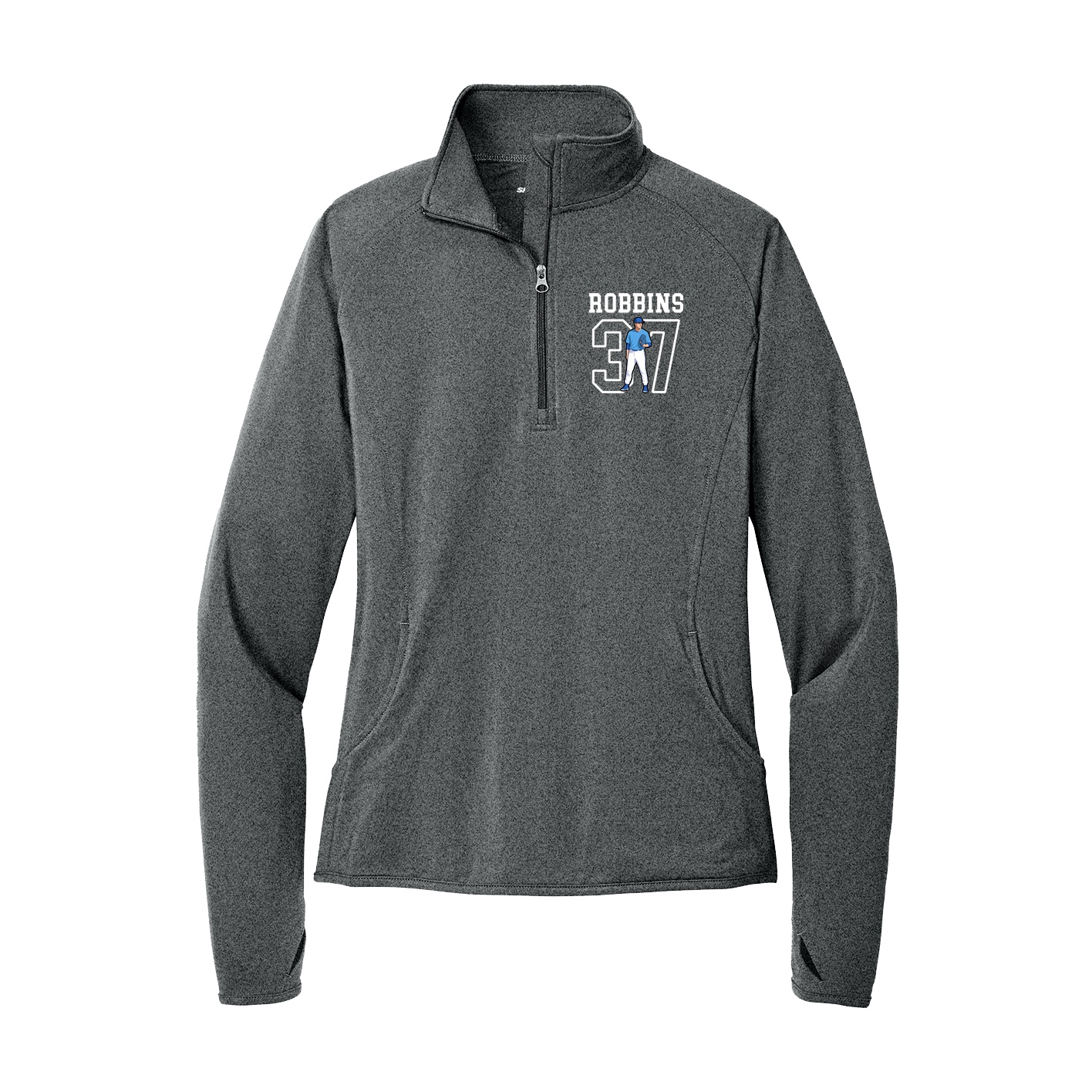 Women's Q-Zip Pullover — Shirsey in Grey