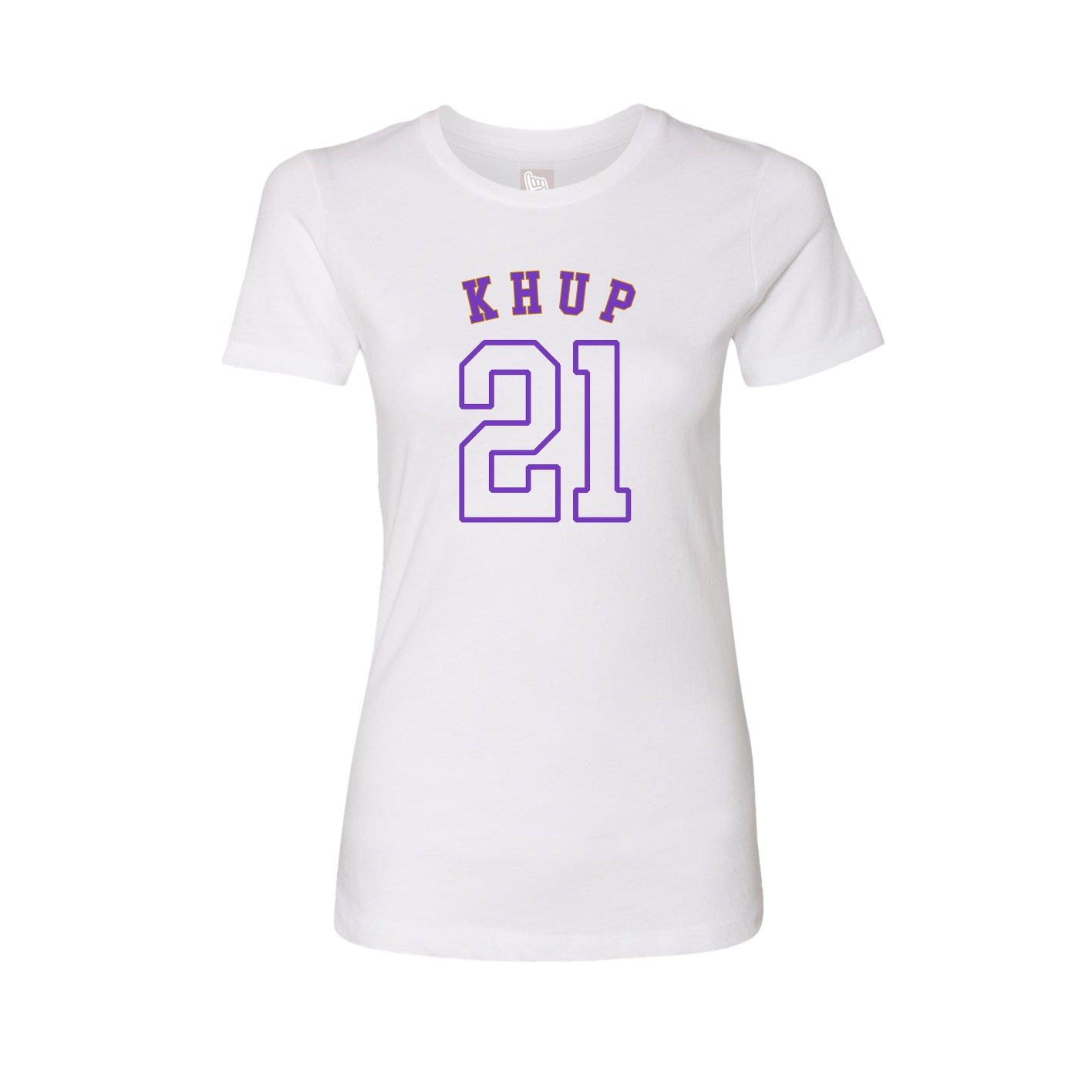 Fitted Women's Tee — Shirsey Arch in White