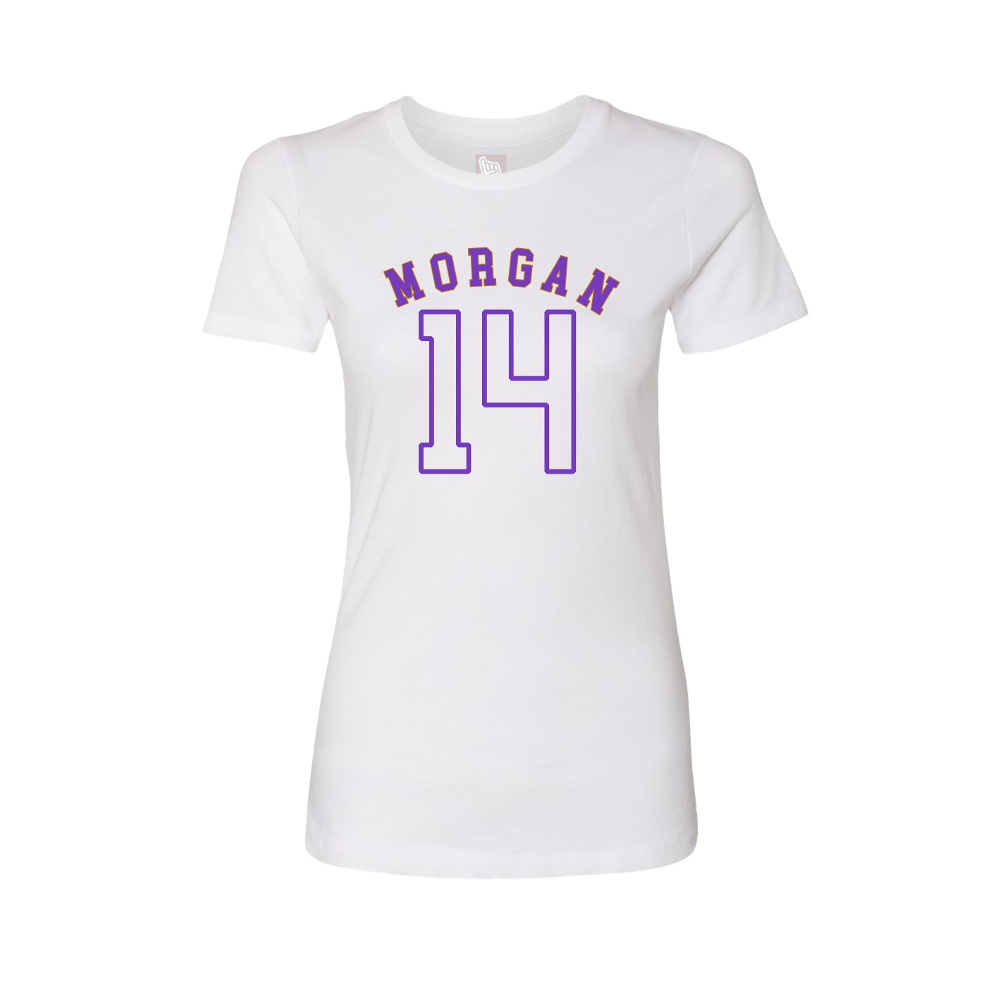 Fitted Women's Tee — Shirsey Arch in White