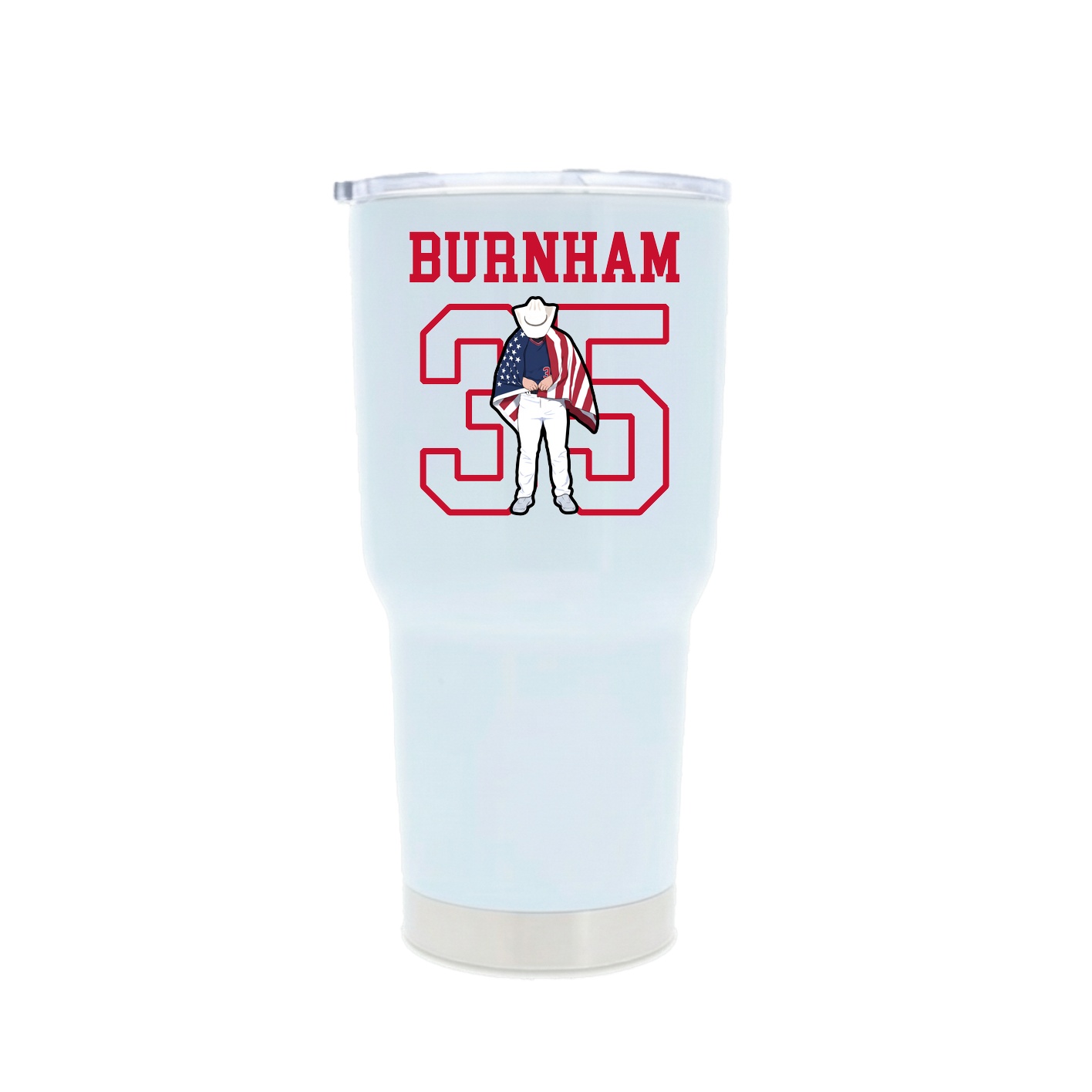 30oz Stainless Steel Tumbler — Shirsey in White