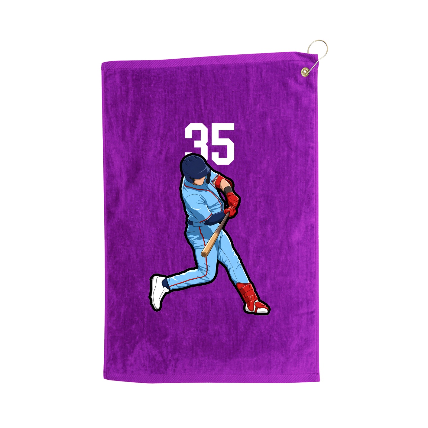 Golf Towel — Number Top in Purple