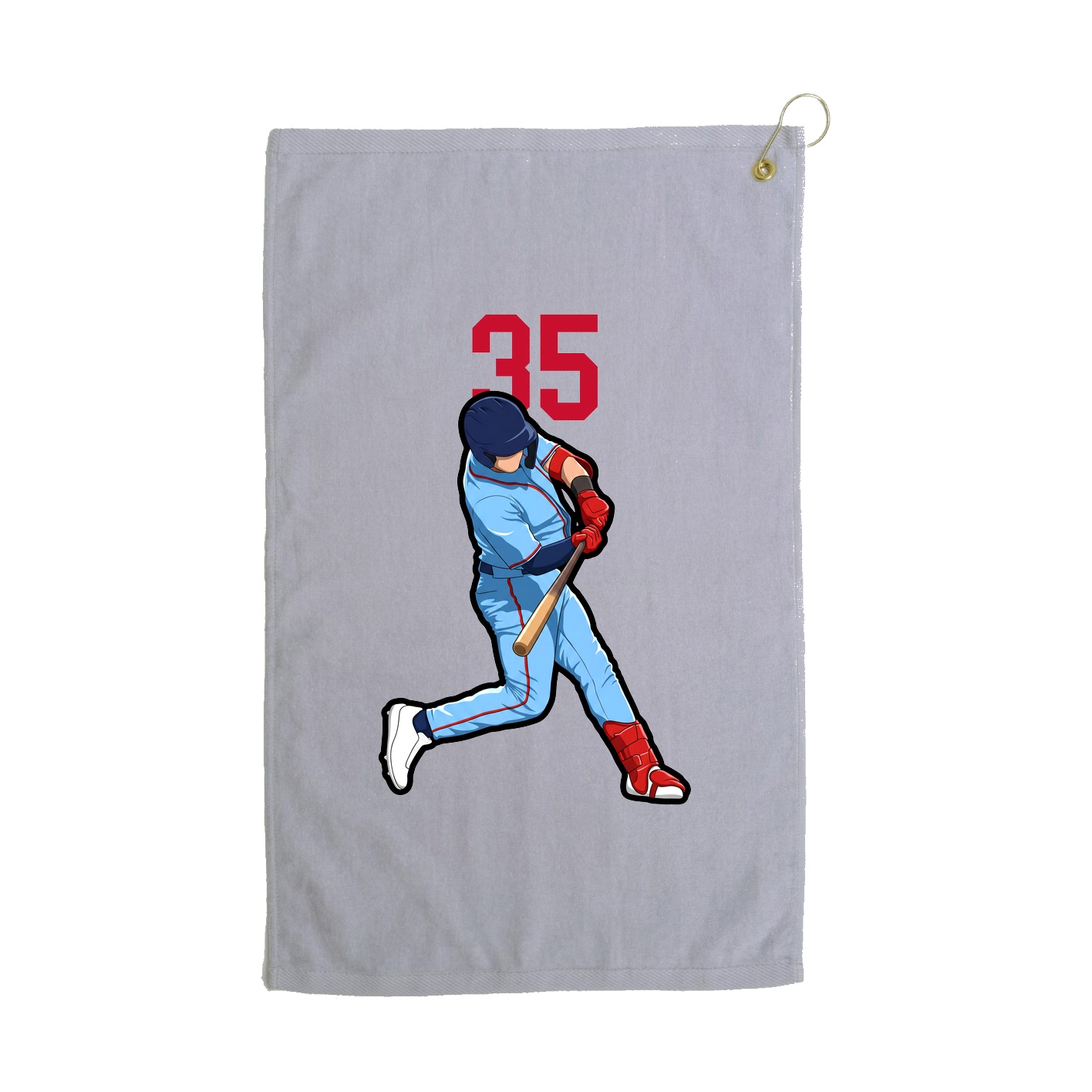 Golf Towel — Number Top in Grey