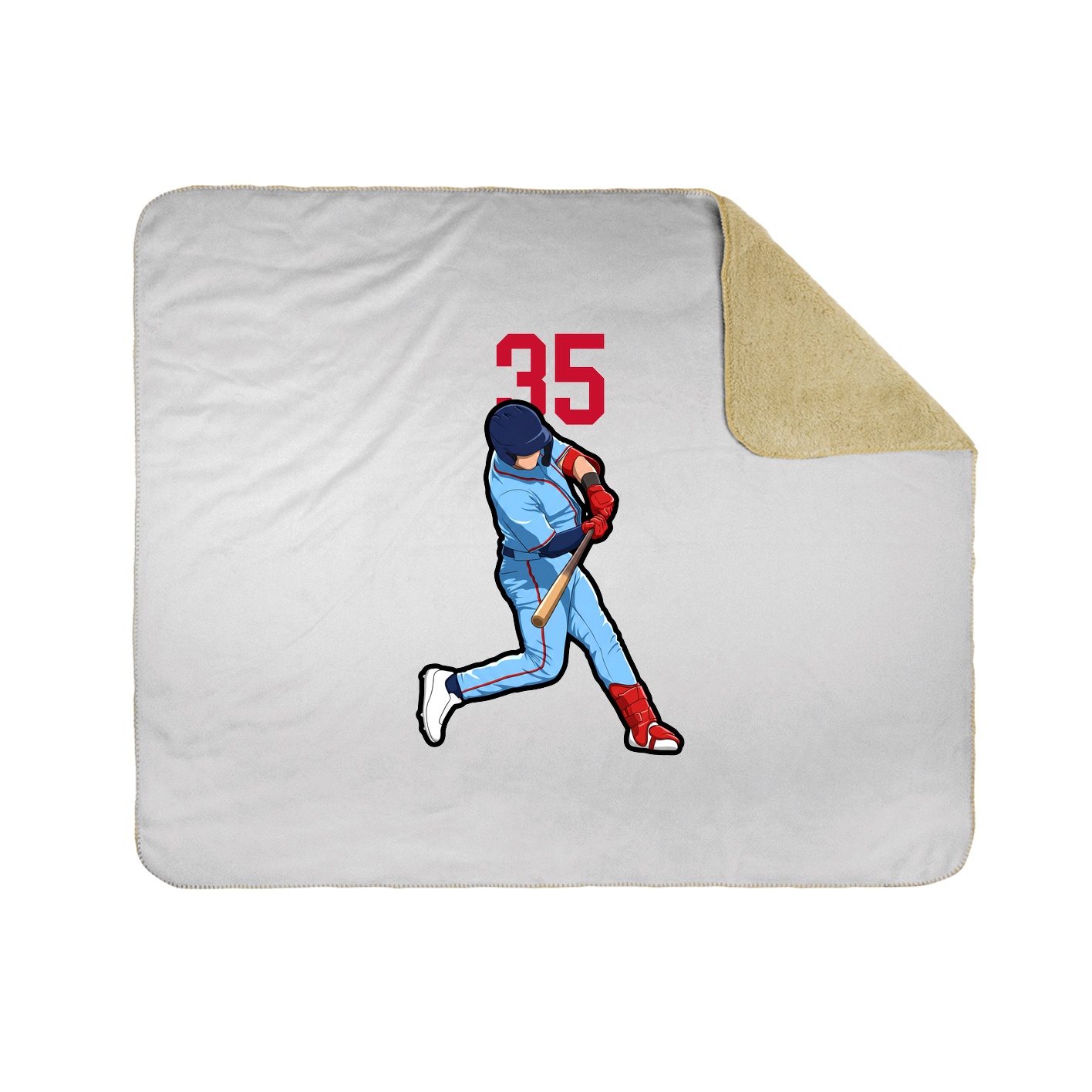 Throw Blanket — Number Top in White