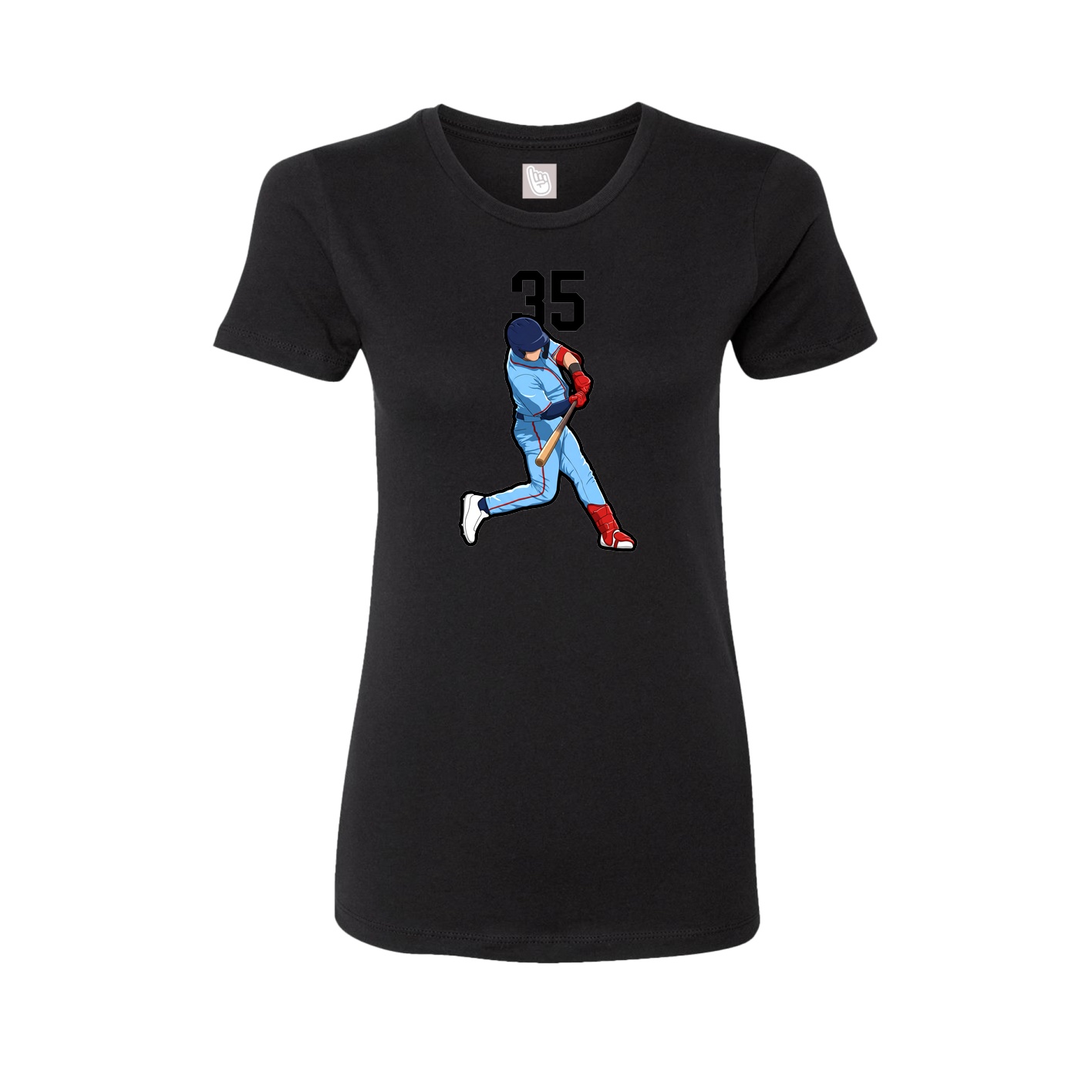 Womens Tee — Number Top in Black