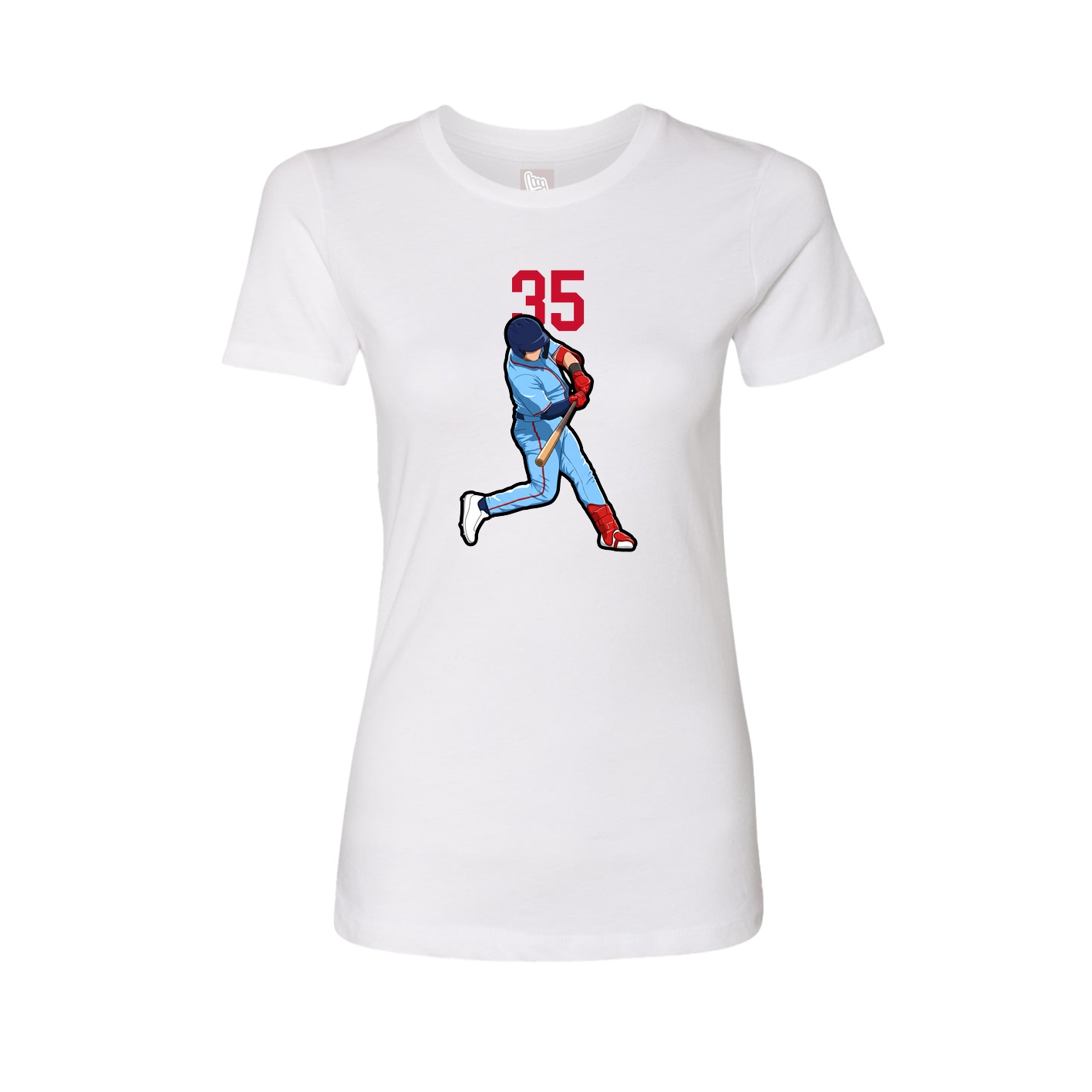 Womens Tee — Number Top in White