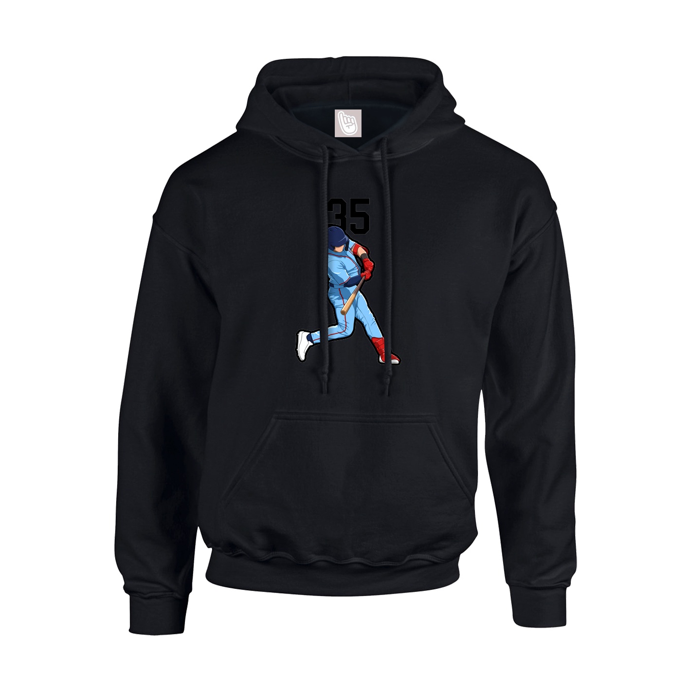 Youth Hoodie — Number Top in Black