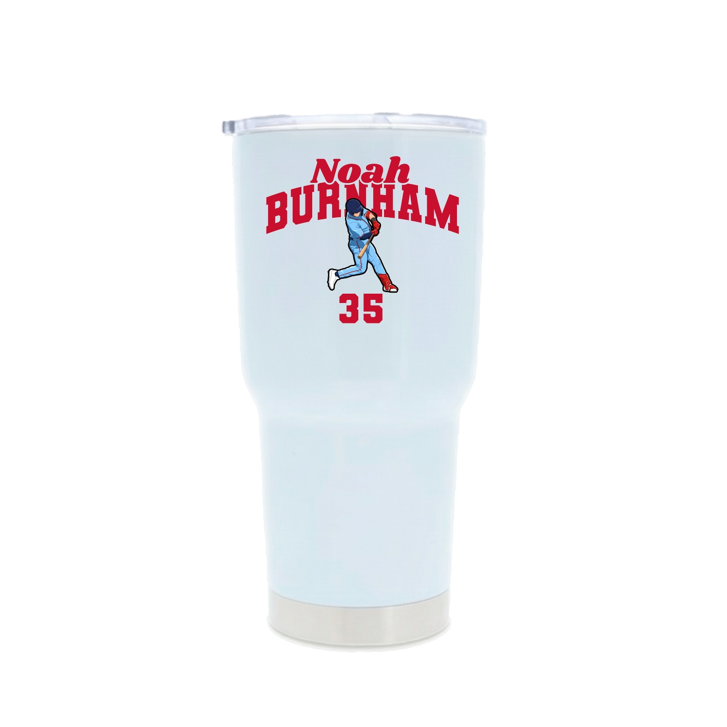 30oz Stainless Steel Tumbler — Signature Arch in White