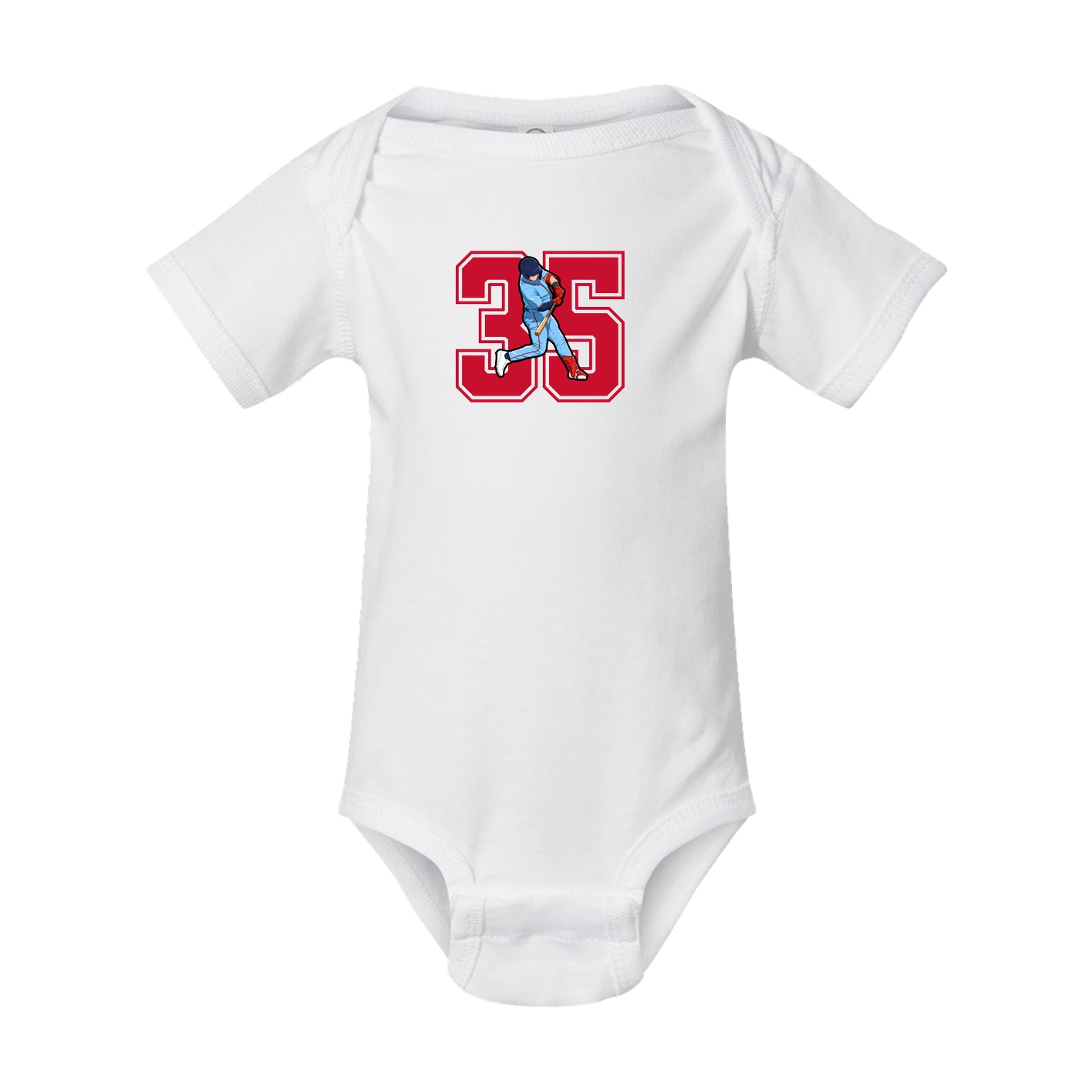 Baby Onesie — Number in White