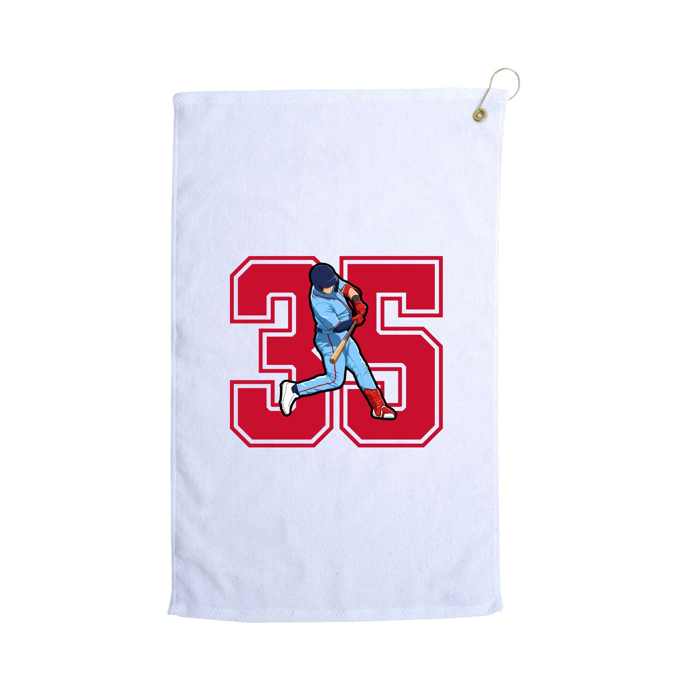 Golf Towel — Number in White