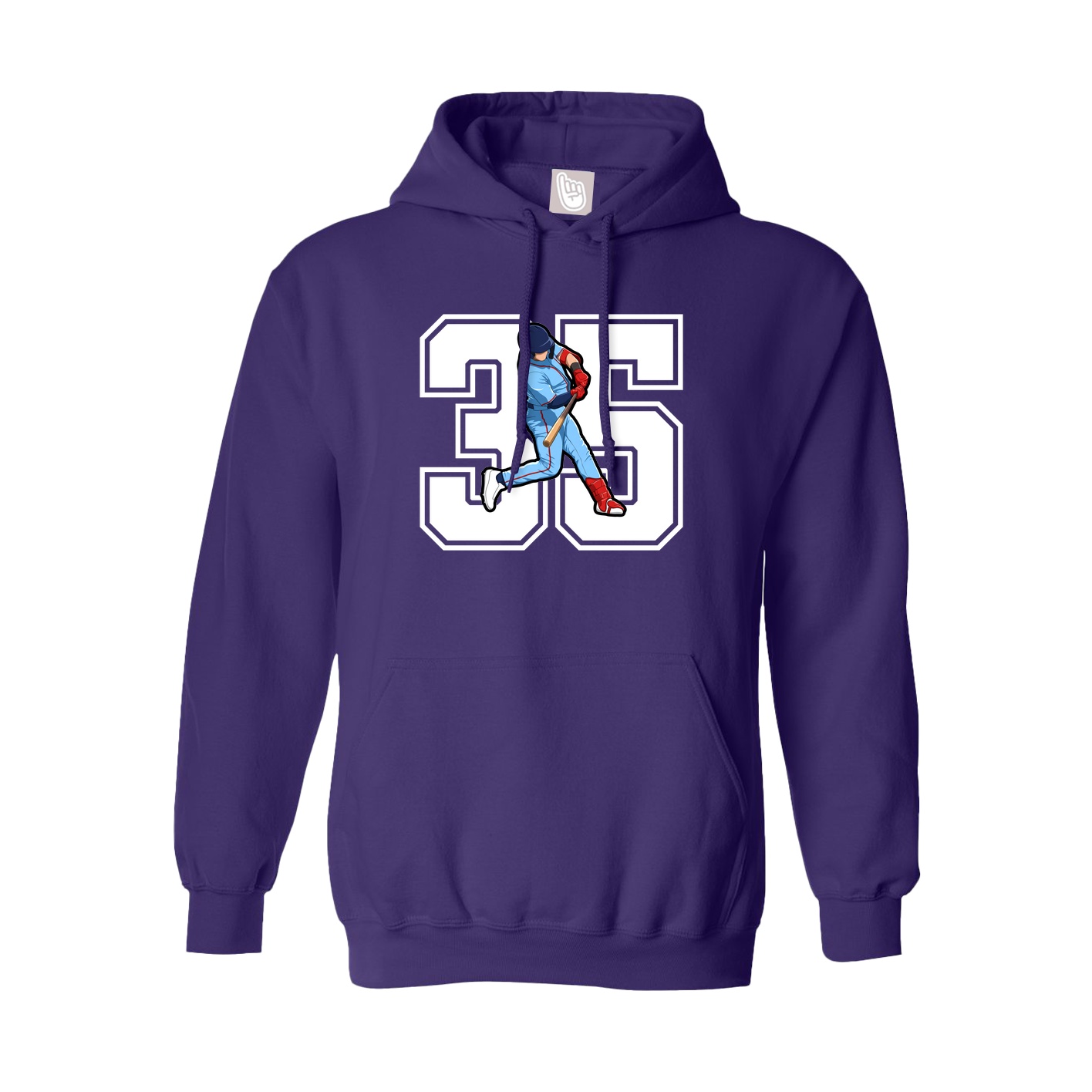 Hoodie — Number in Purple