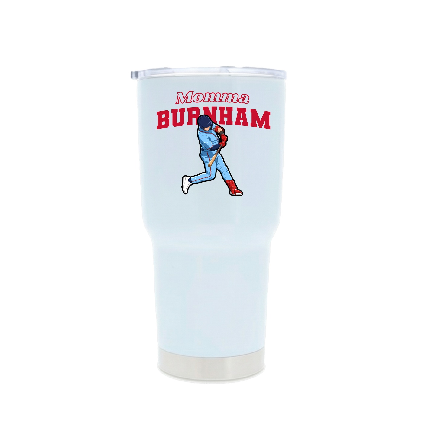 30oz Stainless Steel Tumbler — Mothers Day Block in White