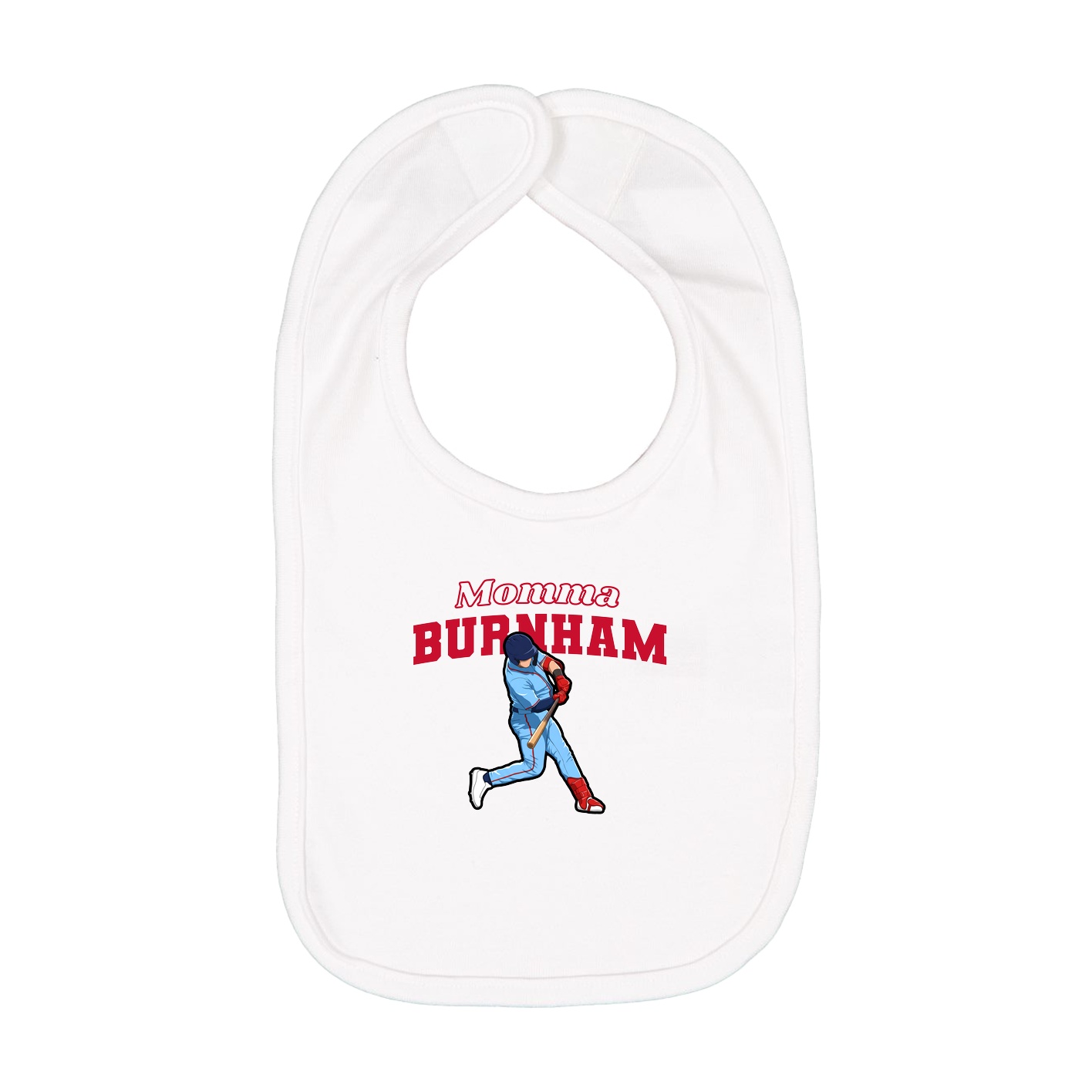 Infant Bib — Mothers Day Block in White