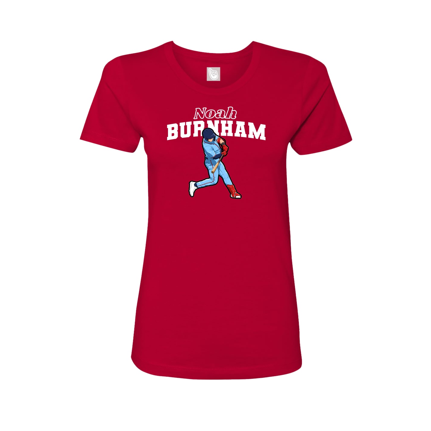 Womens Tee — Name Arch in Red
