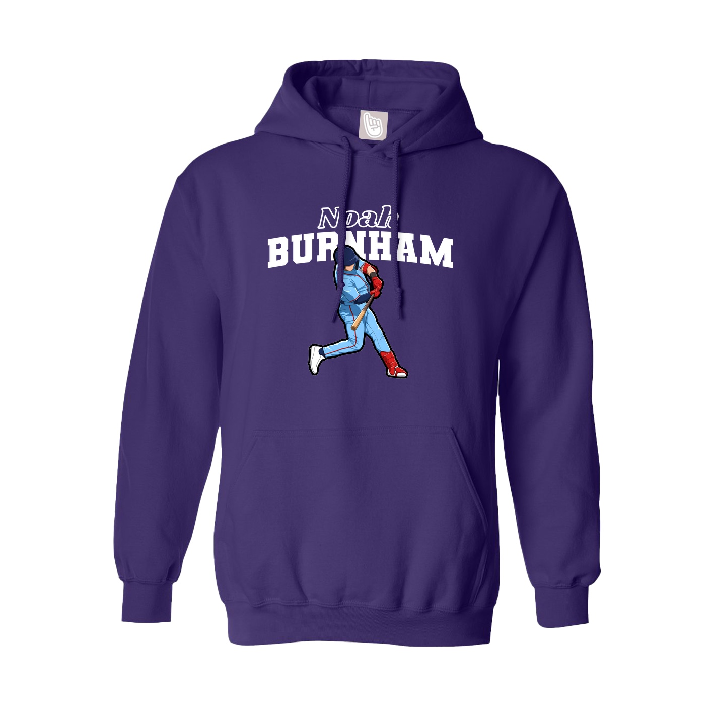 Hoodie — Name Arch in Purple