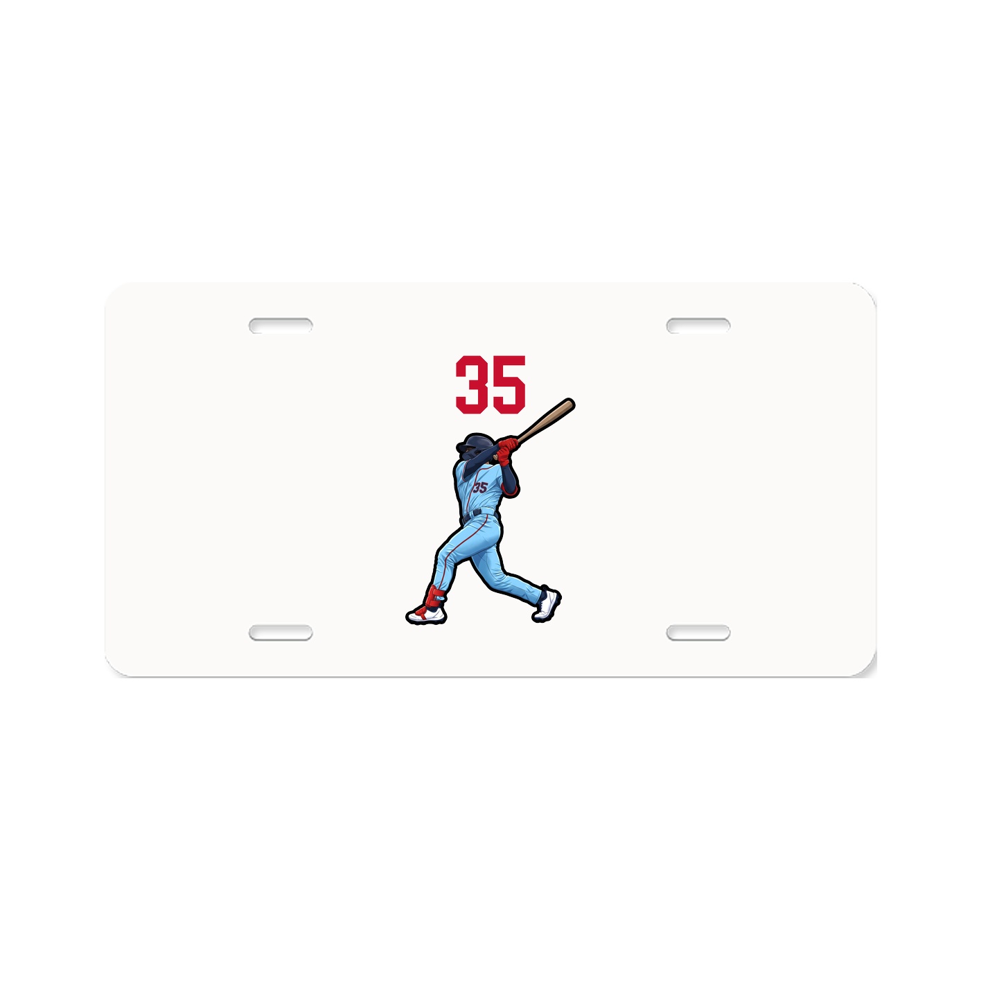 License Plate — Number Top in Classic