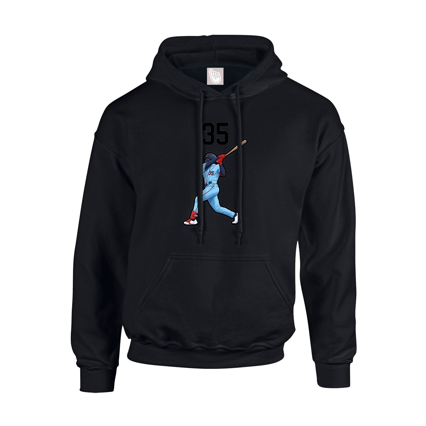 Hoodie — Number Top in Black