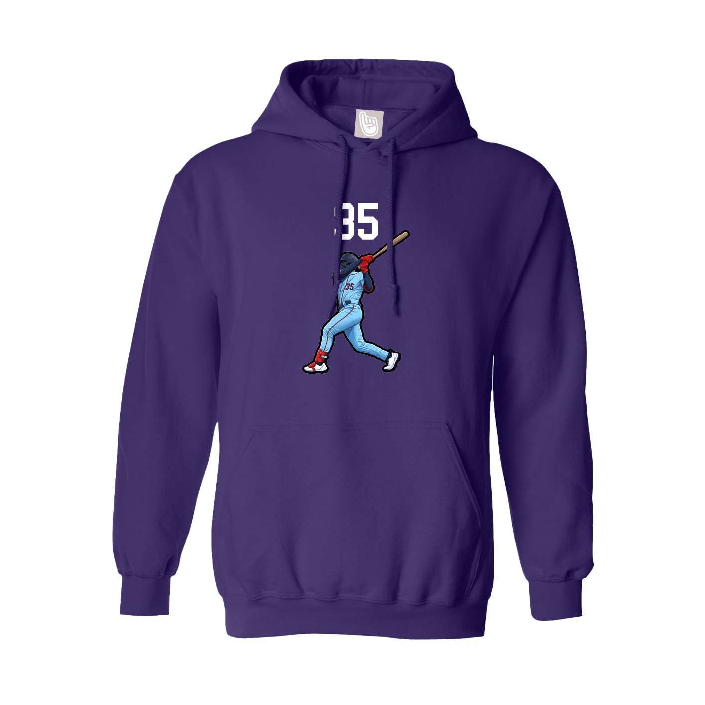 Youth Hoodie — Number Top in Purple