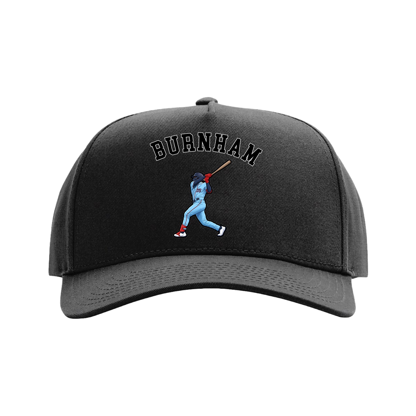 Full Fabric Five-Panel Champ Cap — Shirsey Arch in Black
