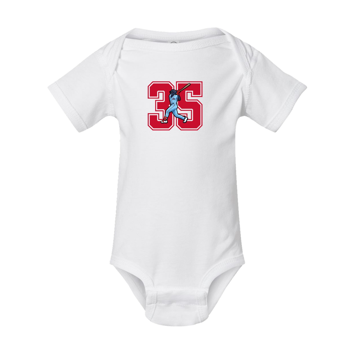 Baby Onesie — Number in White