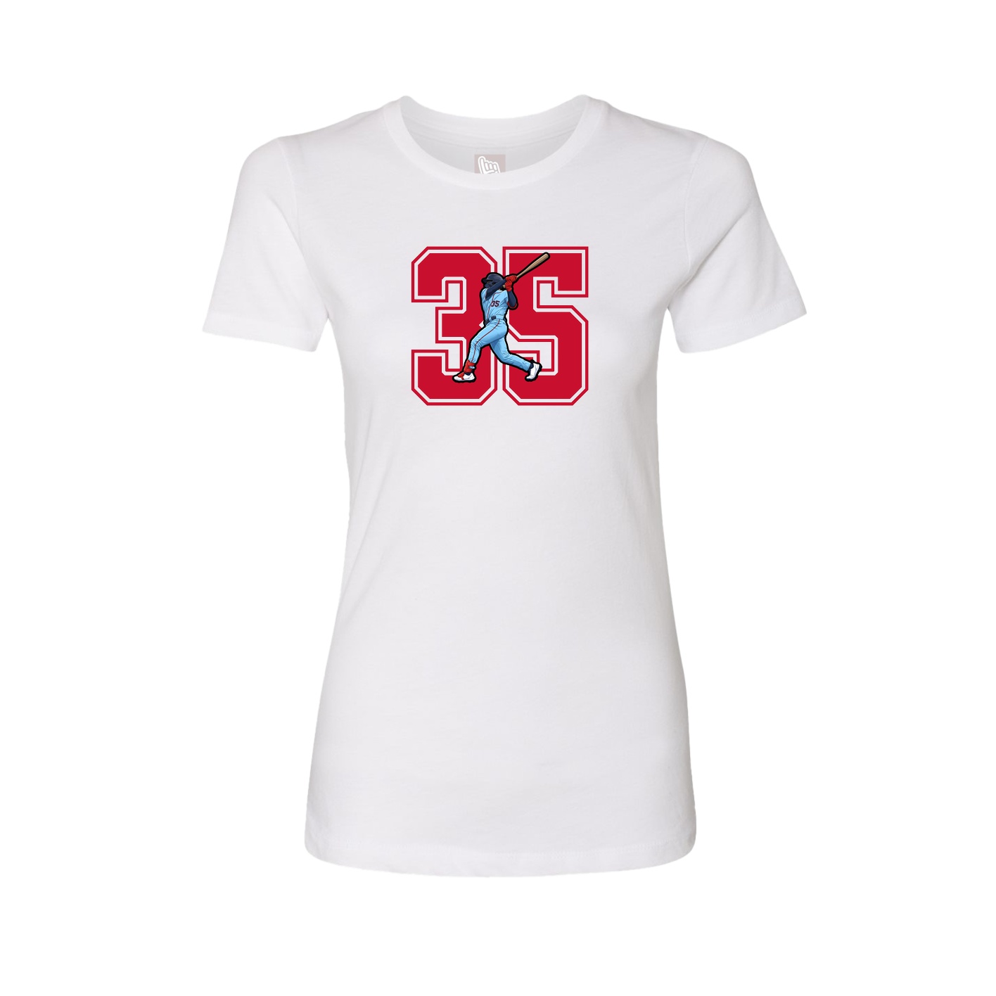 Womens Tee — Number in White