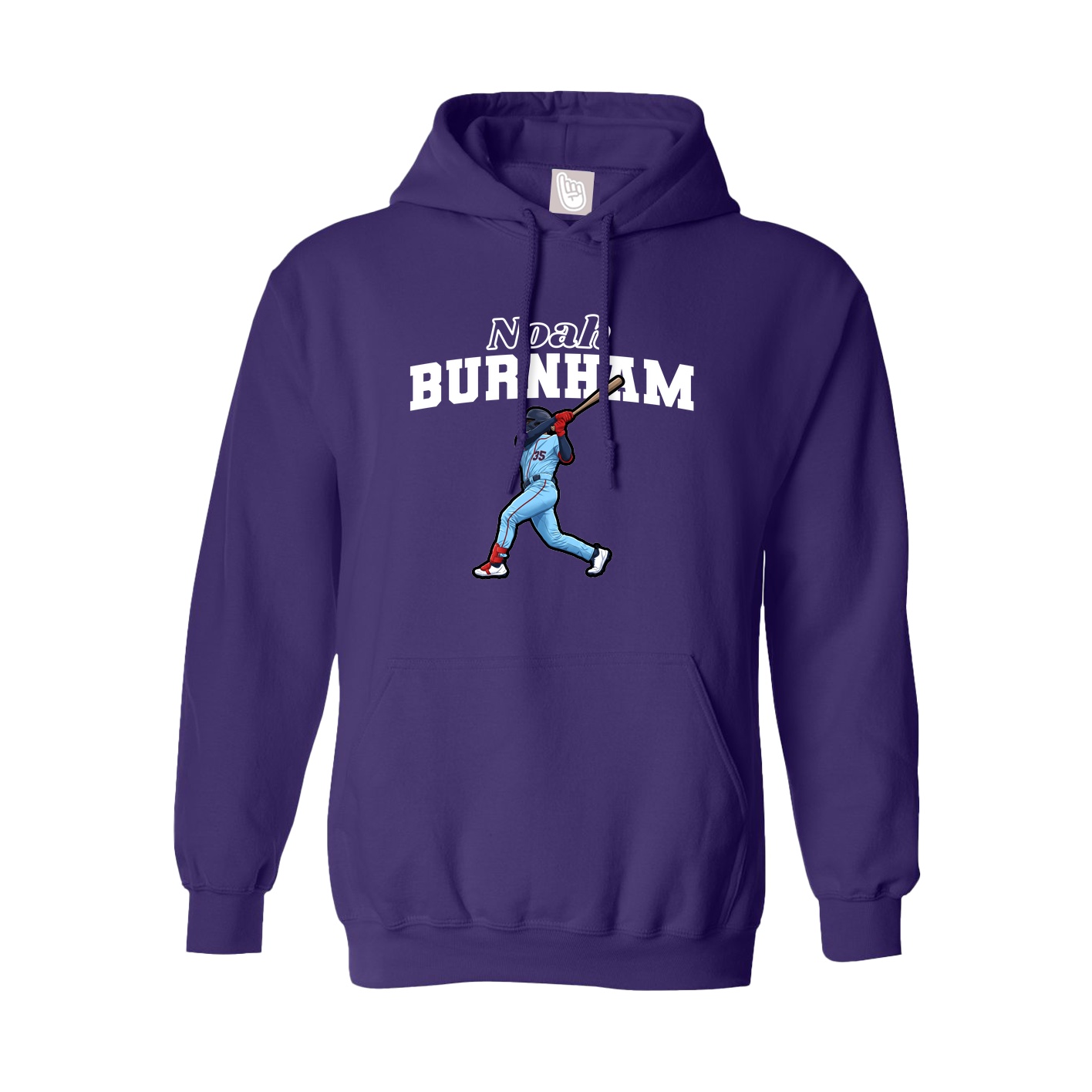 Youth Hoodie — Name Arch in Purple