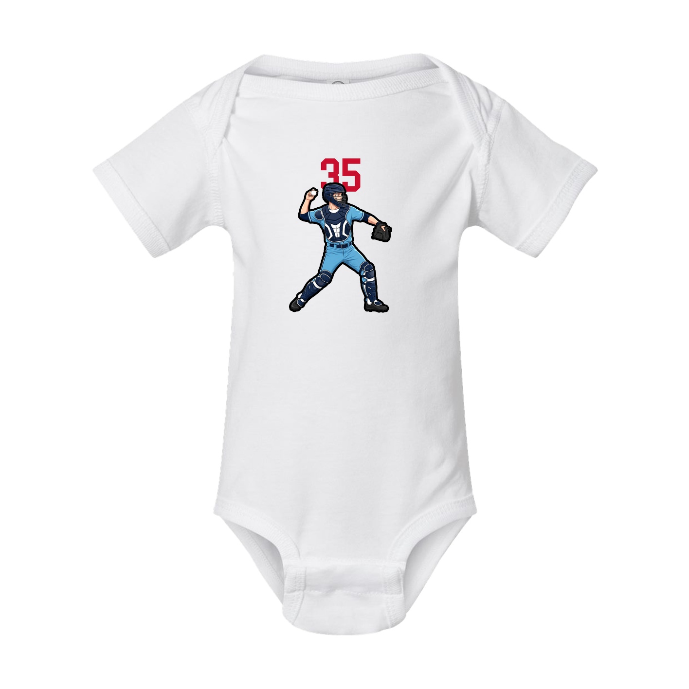 Baby Onesie — Number Top in White