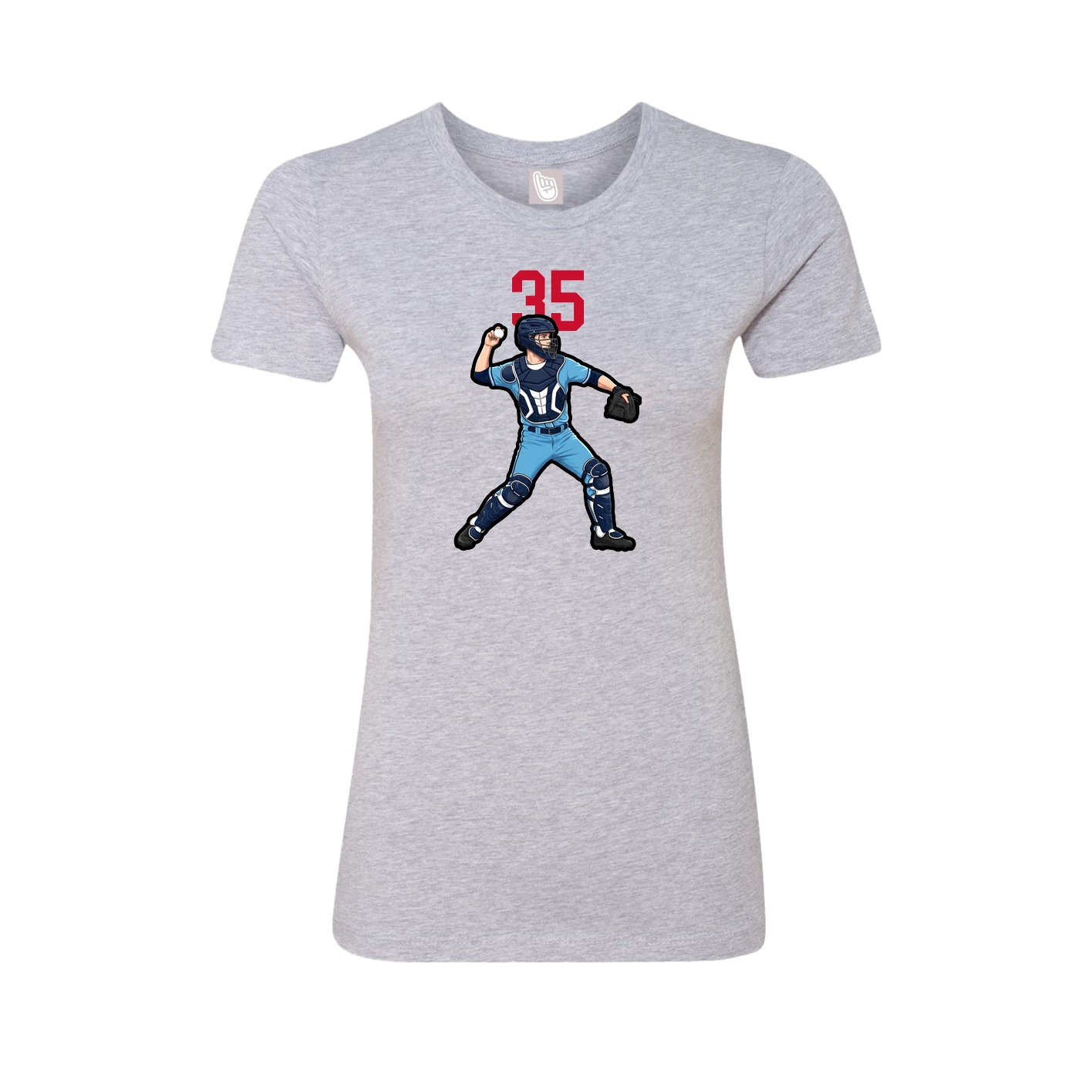 Womens Tee — Number Top in Grey