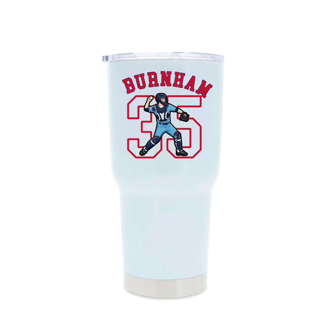 30oz Stainless Steel Tumbler — Shirsey Arch in White