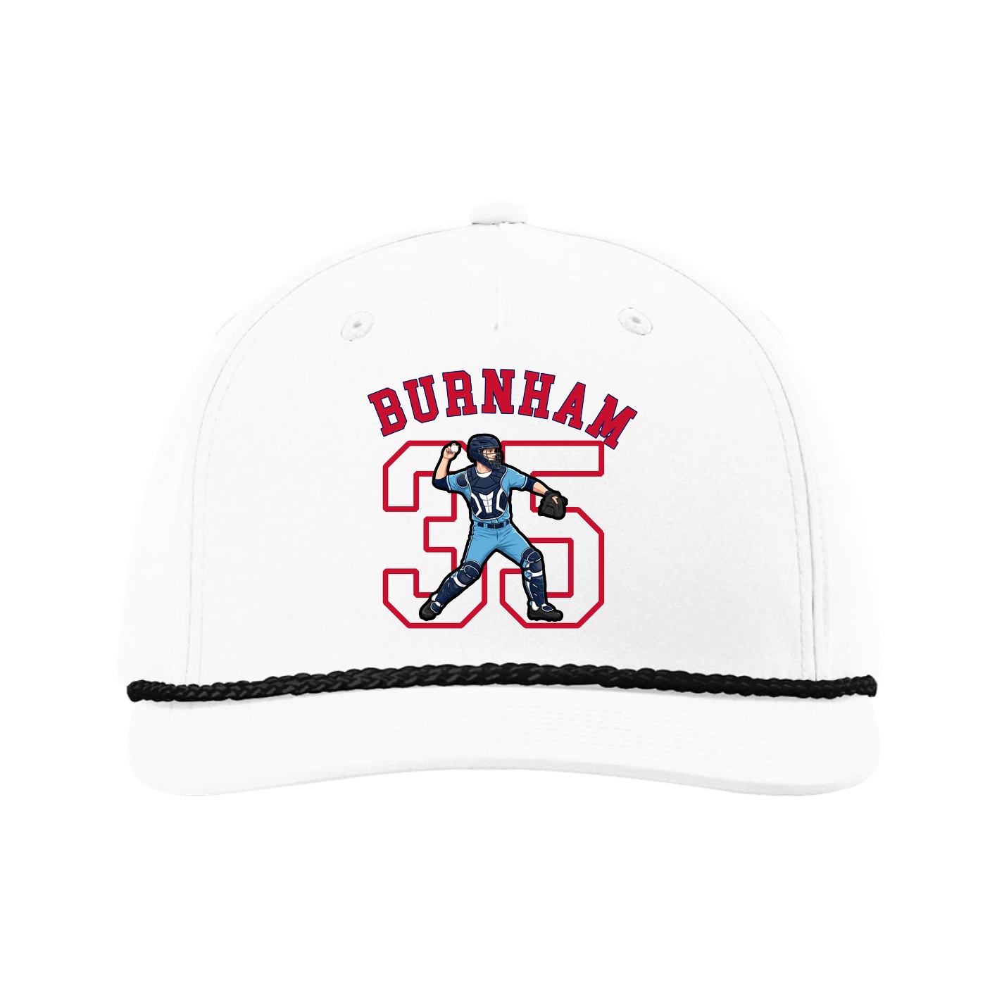 Five-Panel Classic Rope Cap — Shirsey Arch in White