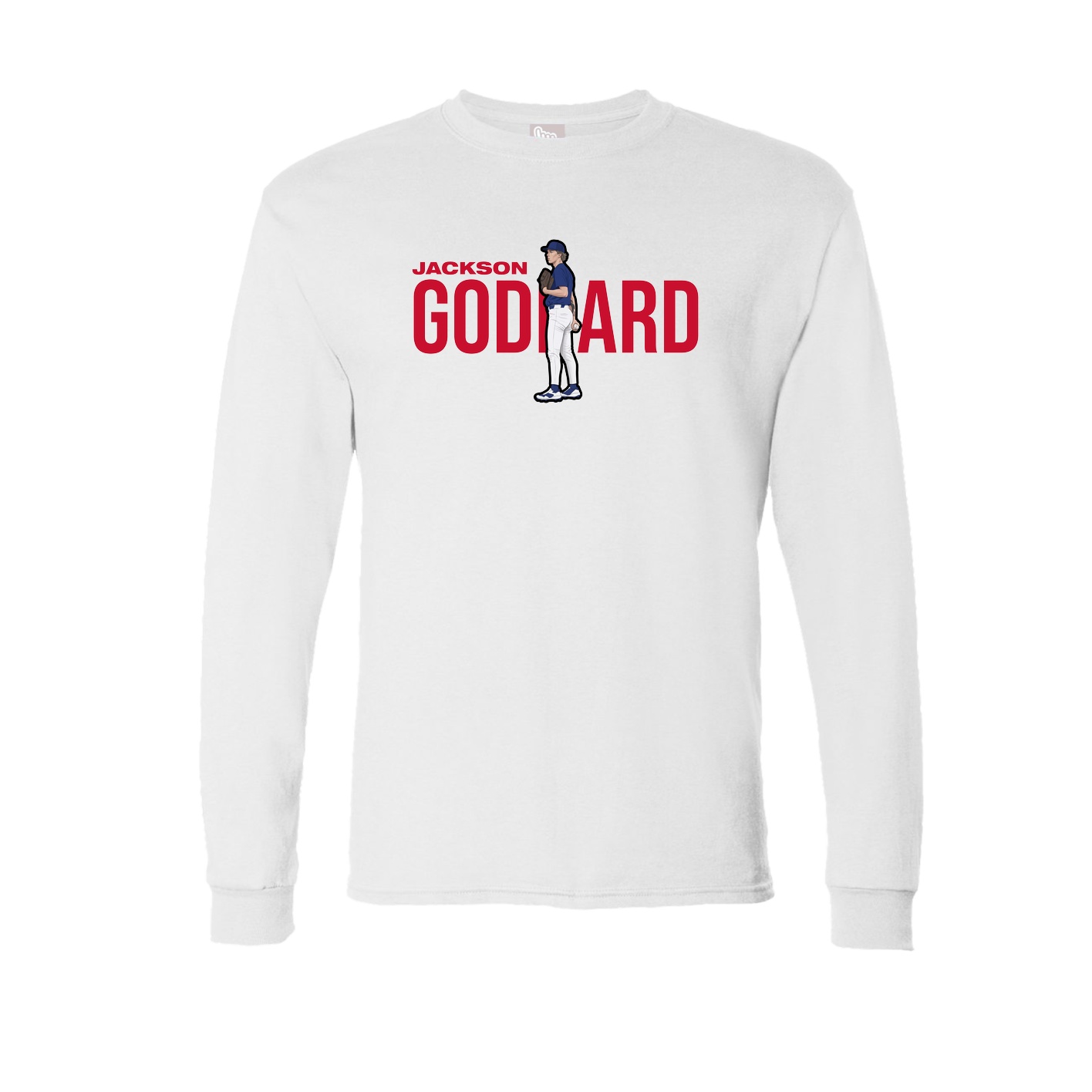 Long Sleeve Tee — Player Name in White