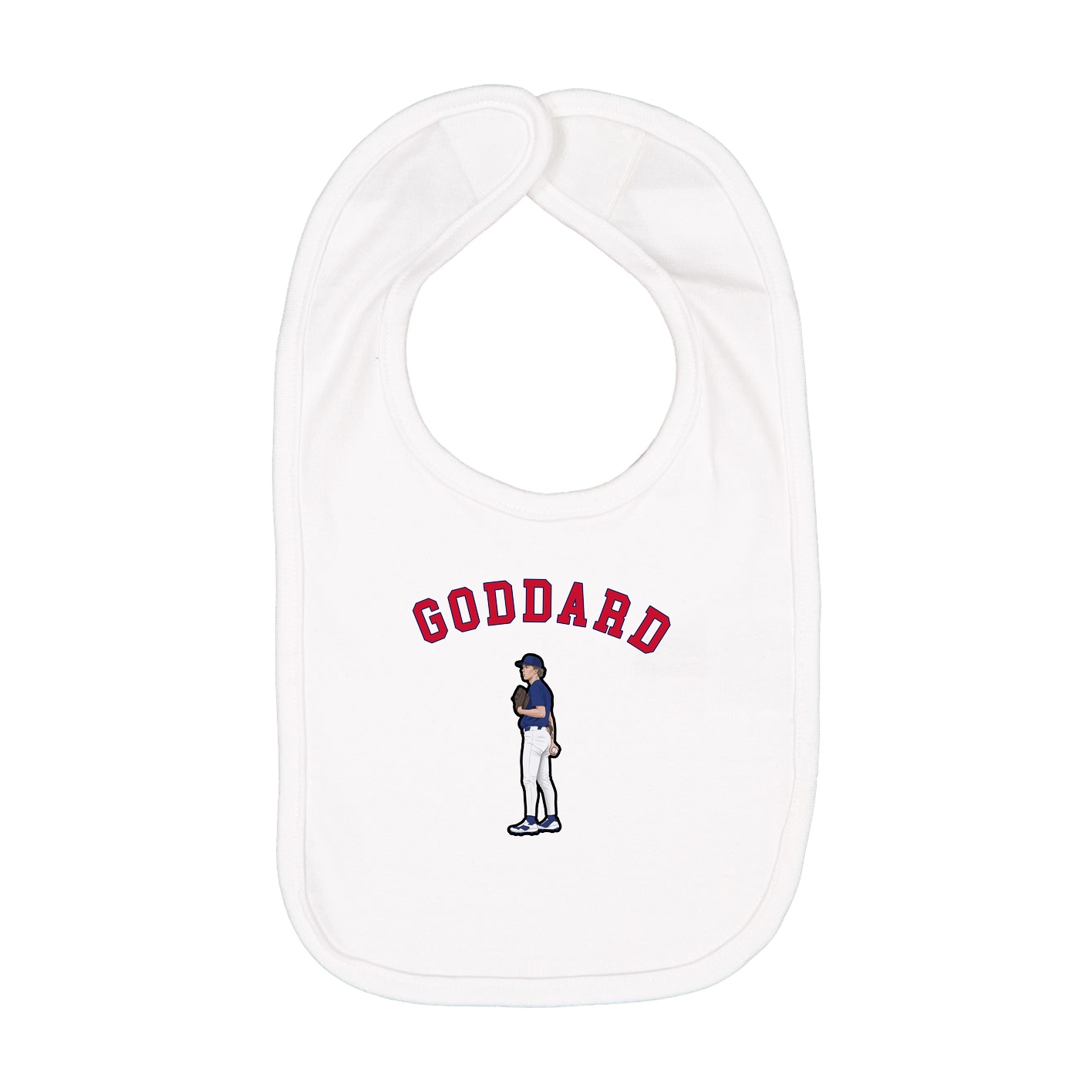 Infant Bib — Shirsey Arch in White