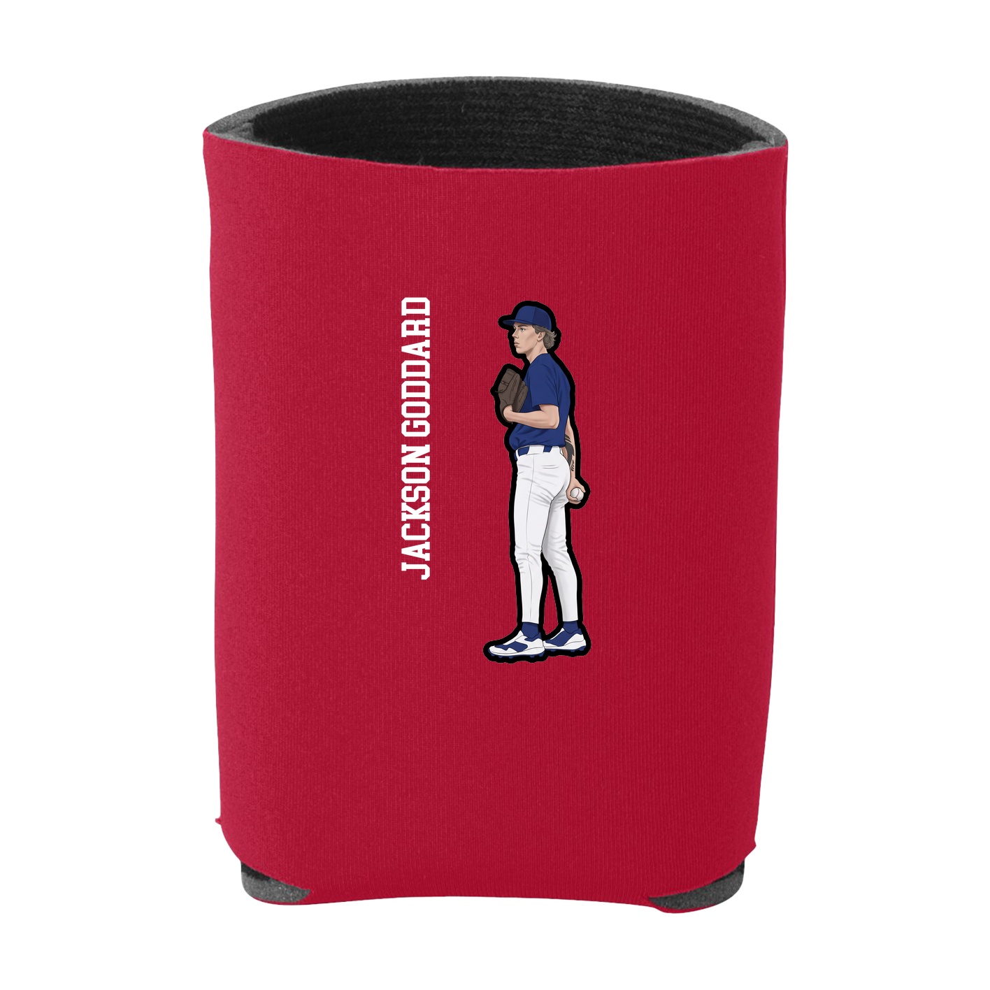 Can Holder — Name Vertical in Red