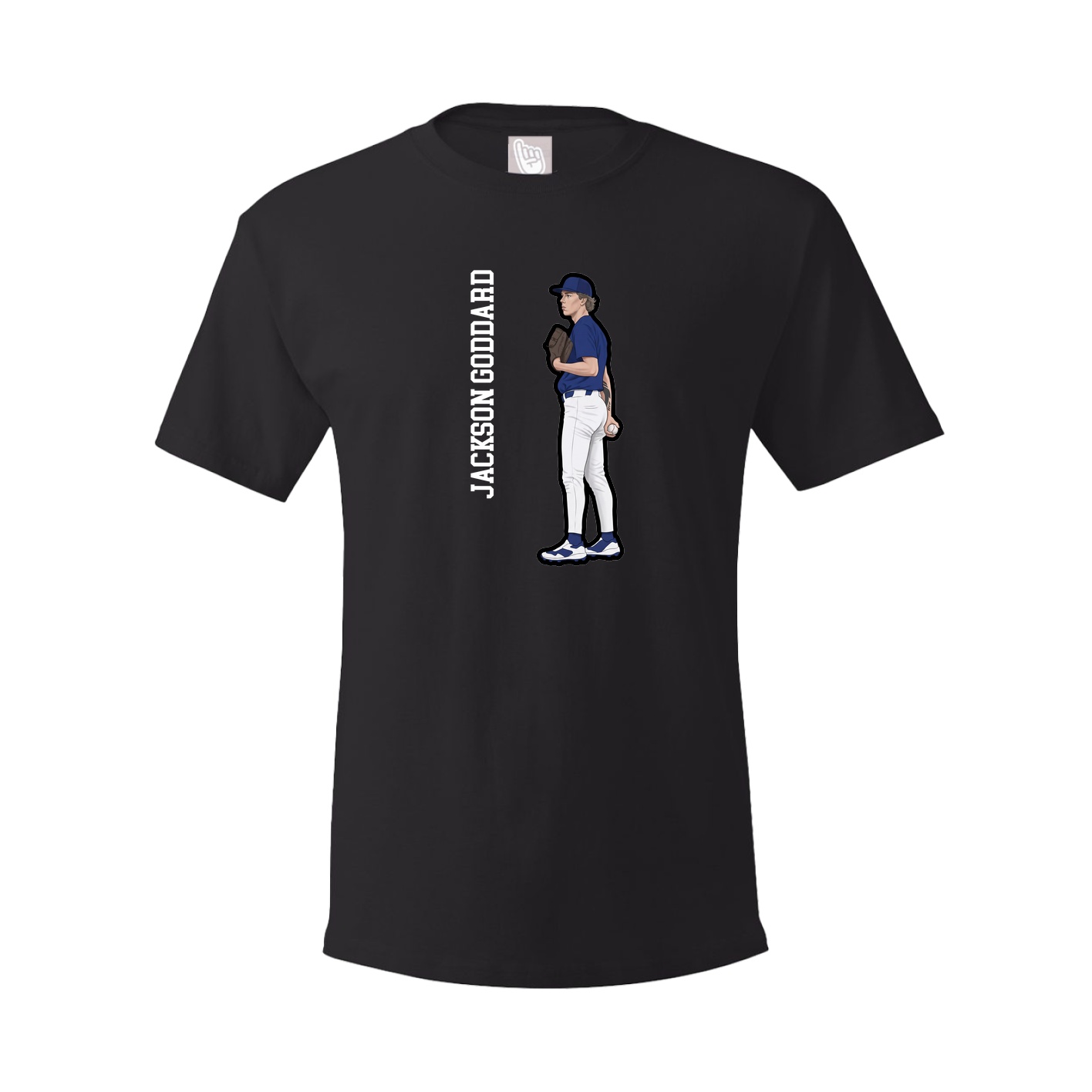 Tee — Name Vertical in Black