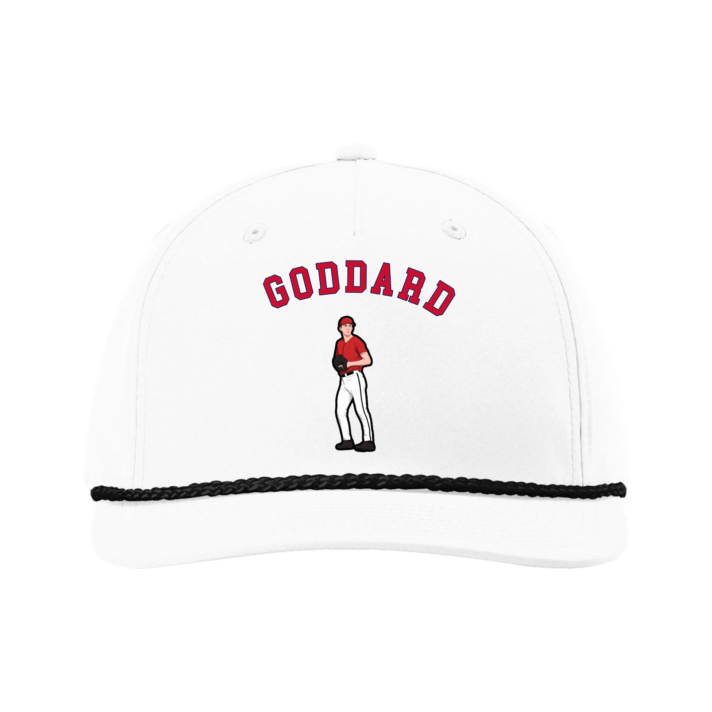 Five-Panel Classic Rope Cap — Shirsey Arch in White