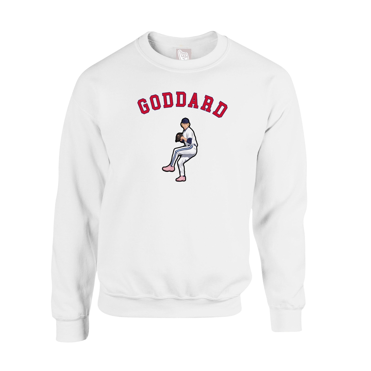 Fleece Crew — Shirsey Arch in White