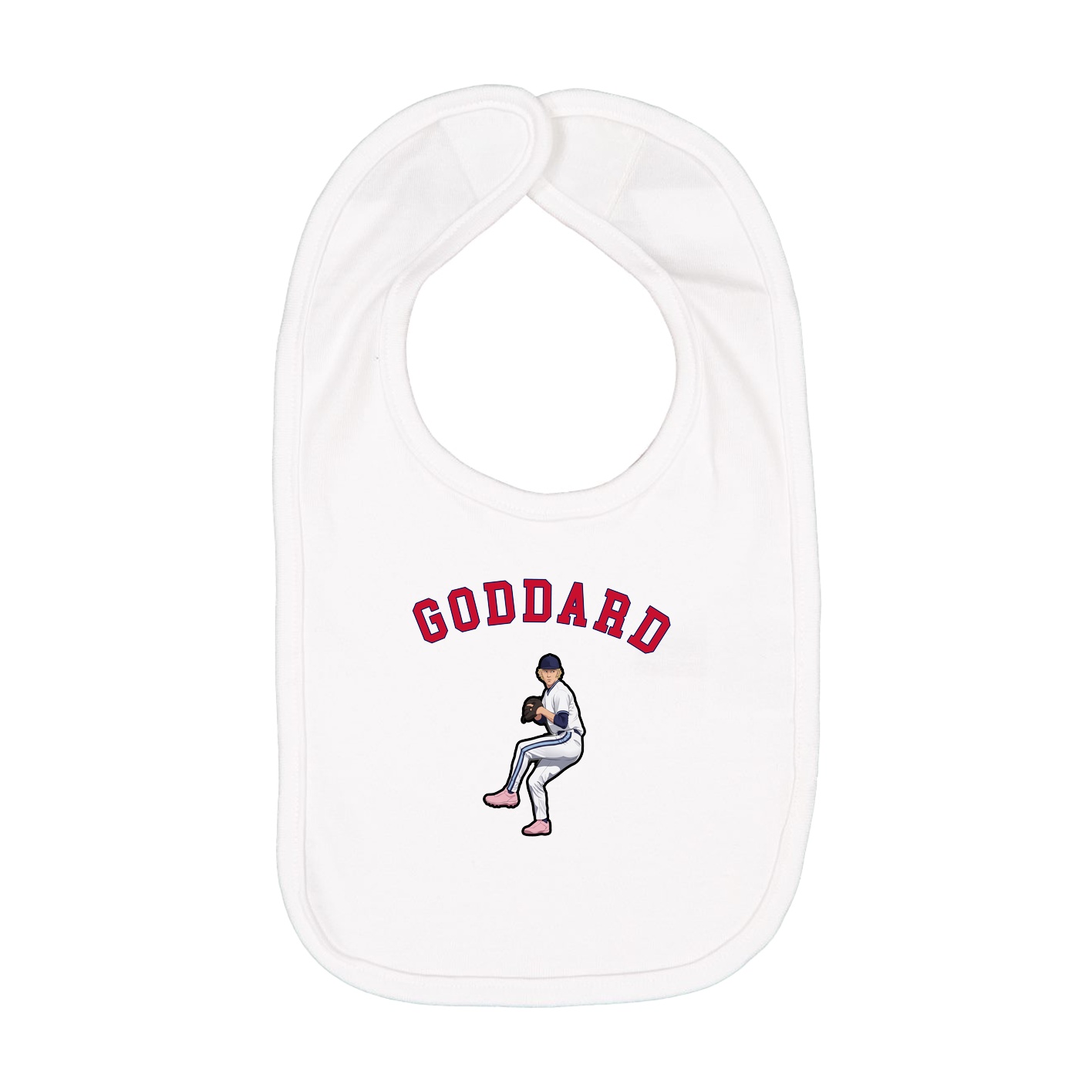 Infant Bib — Shirsey Arch in White