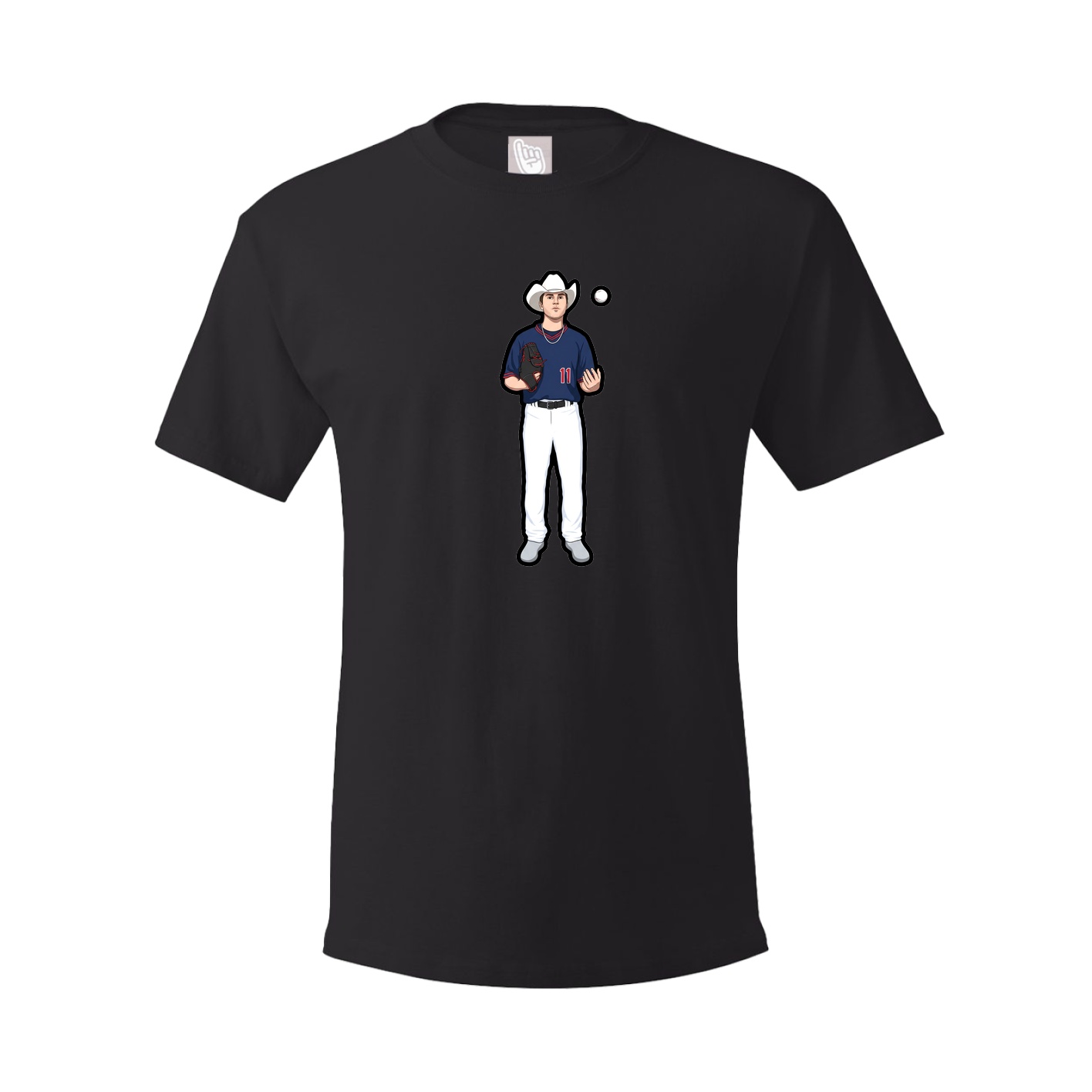 Youth Tee — Name Vertical in Black