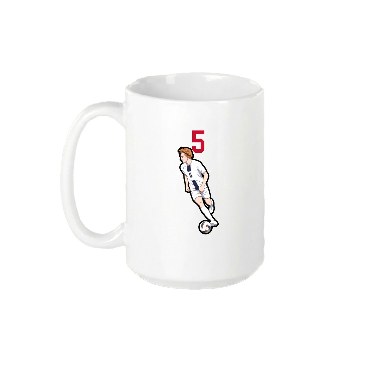 15oz Coffee Mug — Number Top in White