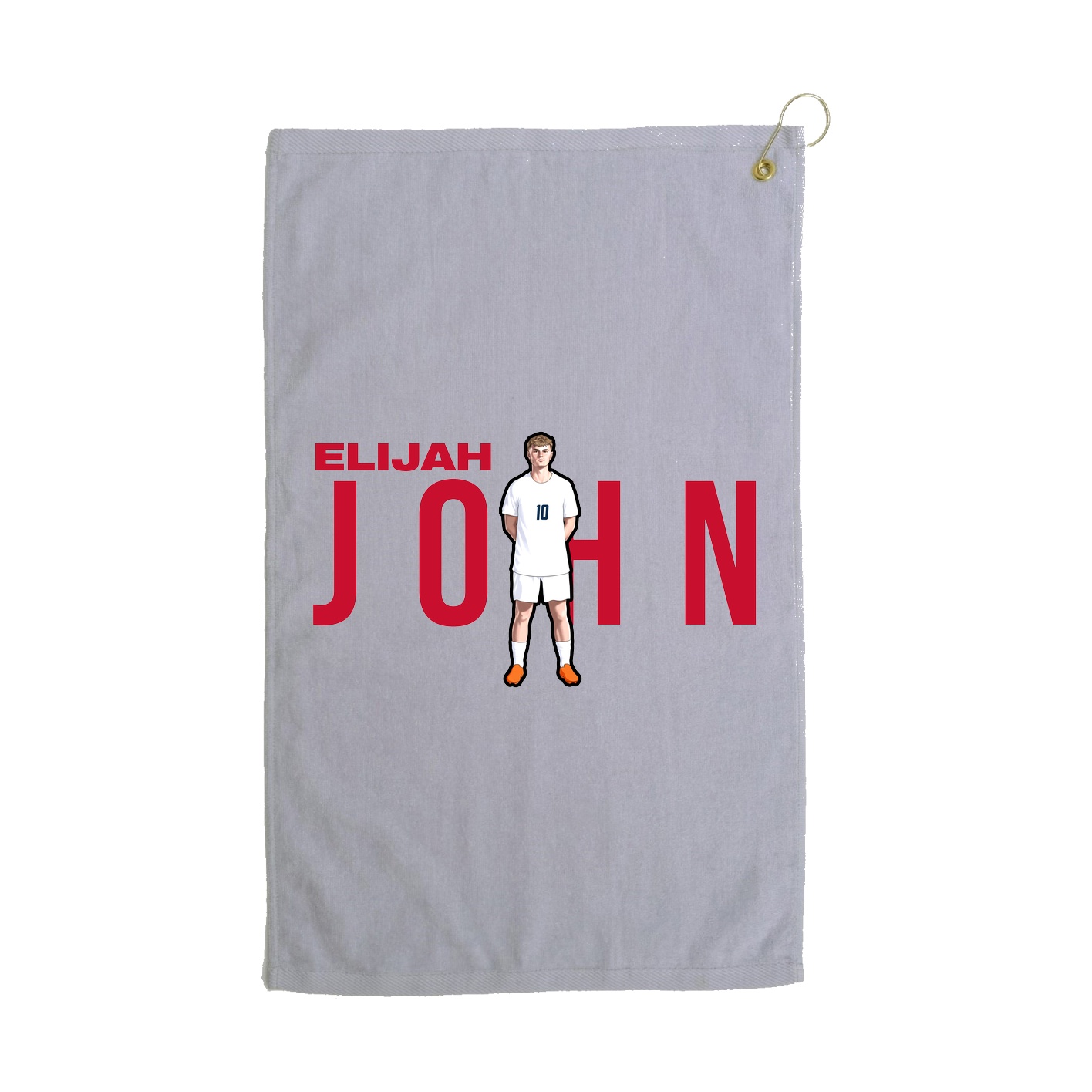 Golf Towel — Player Name in Grey