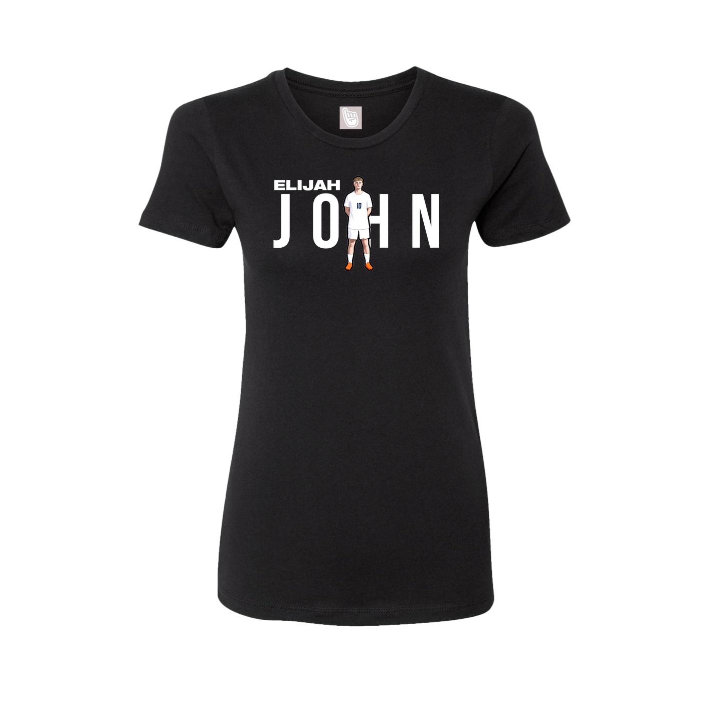 Fitted Women's Tee — Player Name in Black