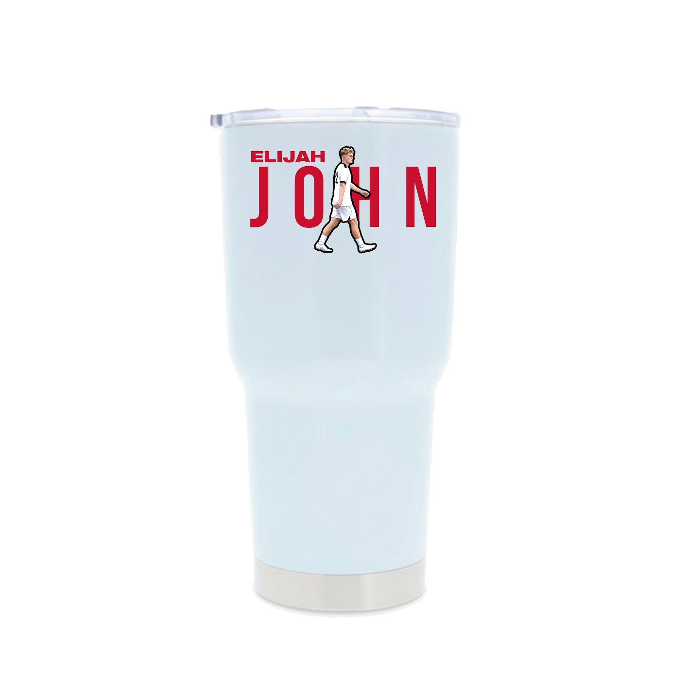 30oz Stainless Steel Tumbler — Player Name in White