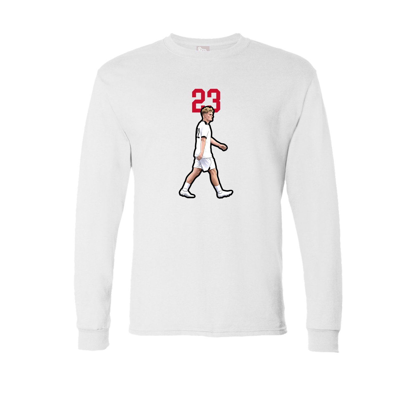 Long Sleeve Tee — Number Top in White