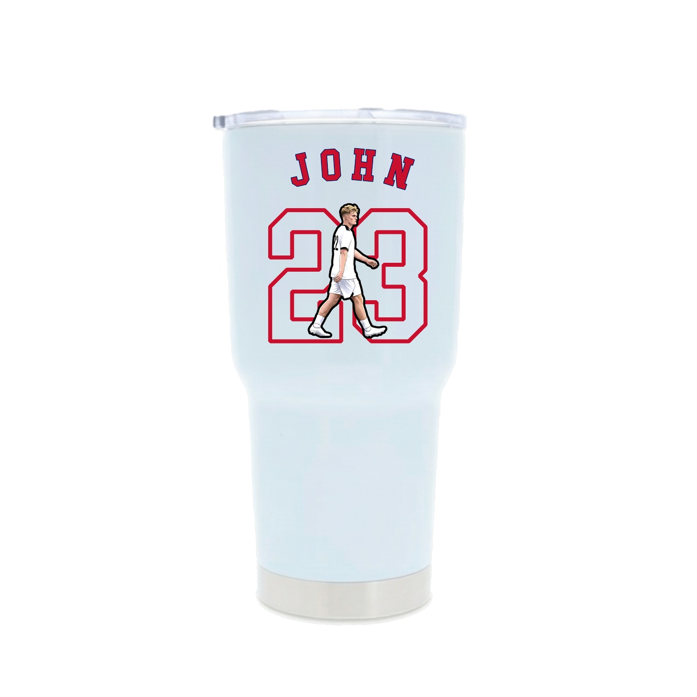 30oz Stainless Steel Tumbler — Shirsey Arch in White