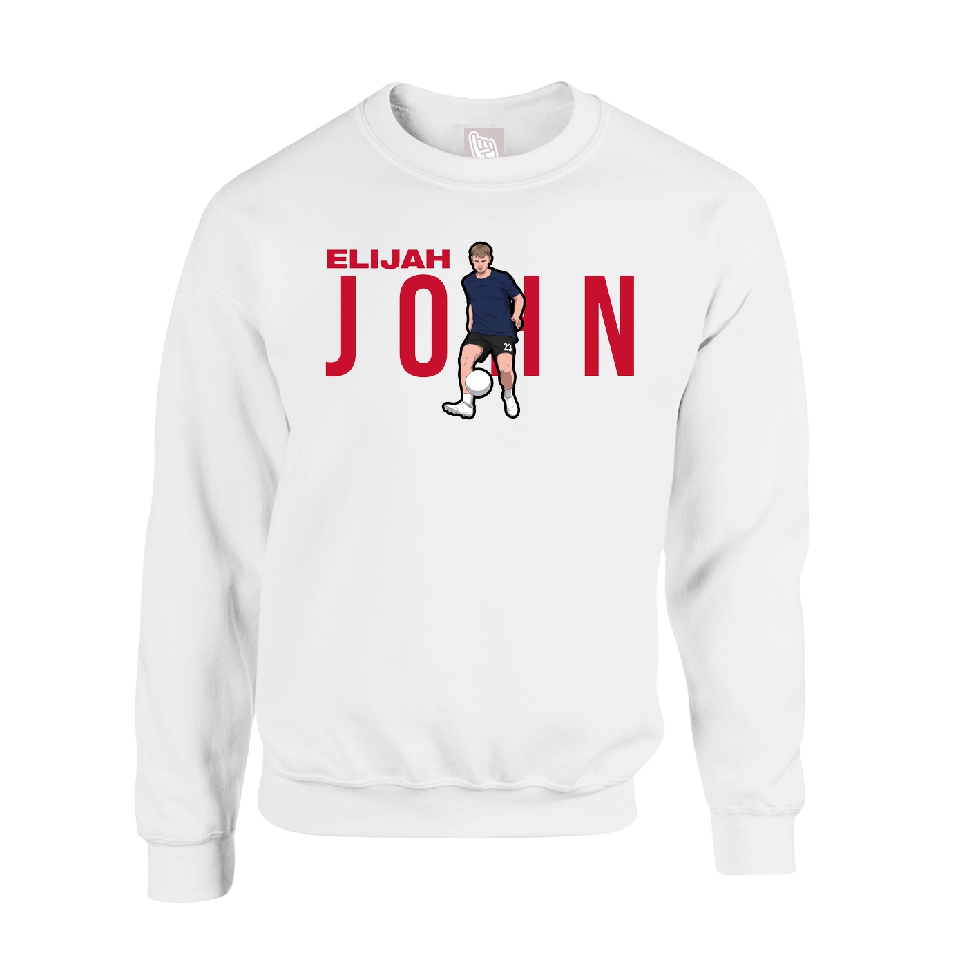 Fleece Crew — Player Name in White
