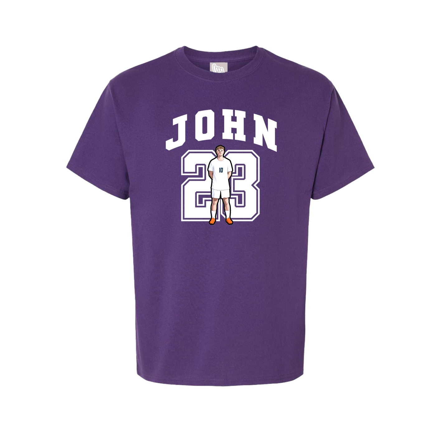 Youth Tee — Number in Purple