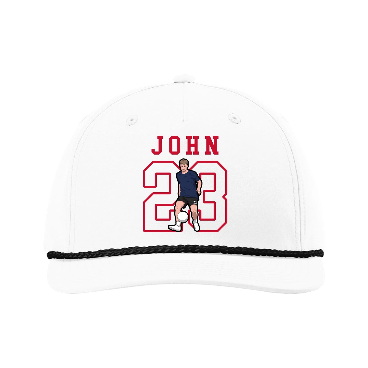 Five-Panel Classic Rope Cap — Shirsey in White