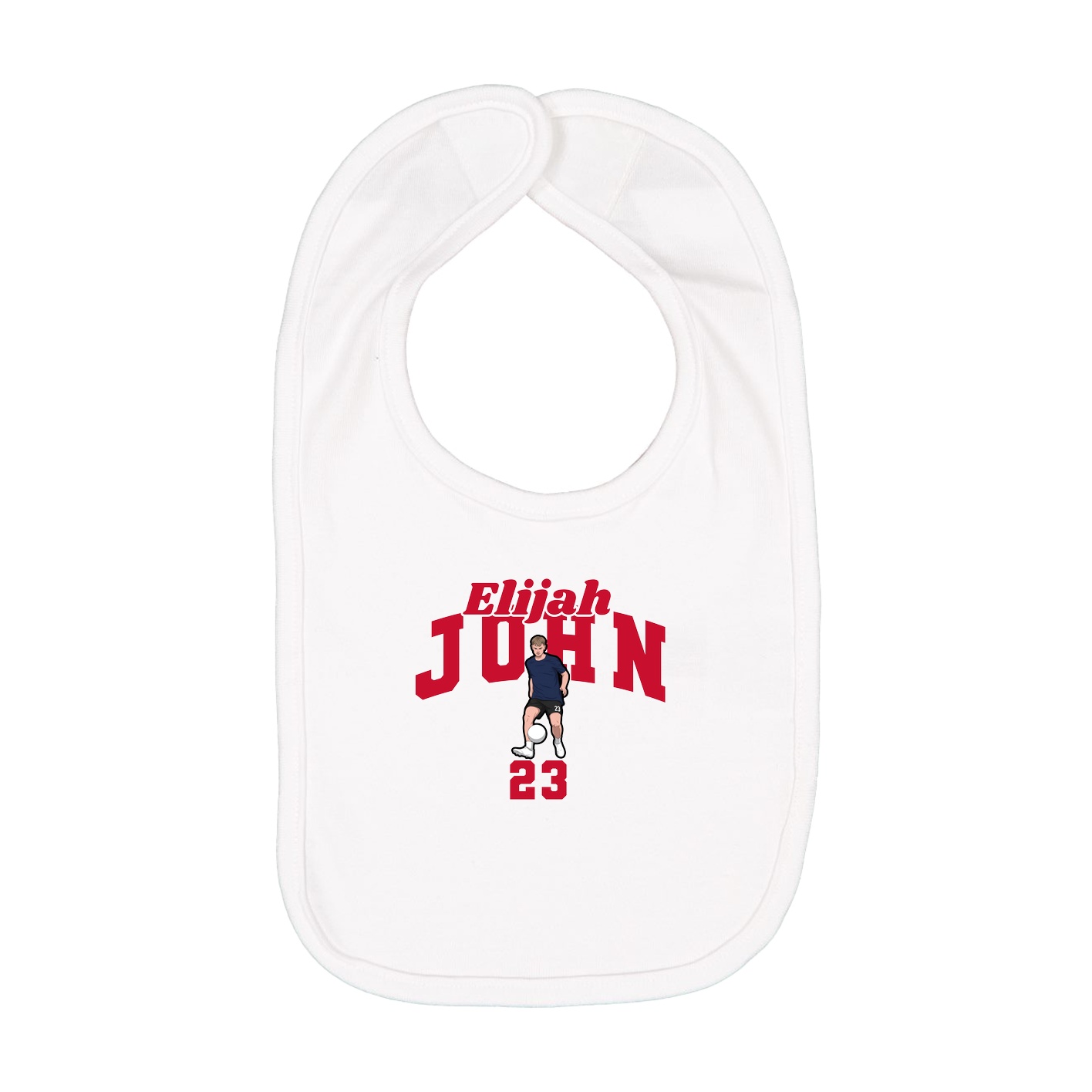 Infant Bib — Signature Arch in White