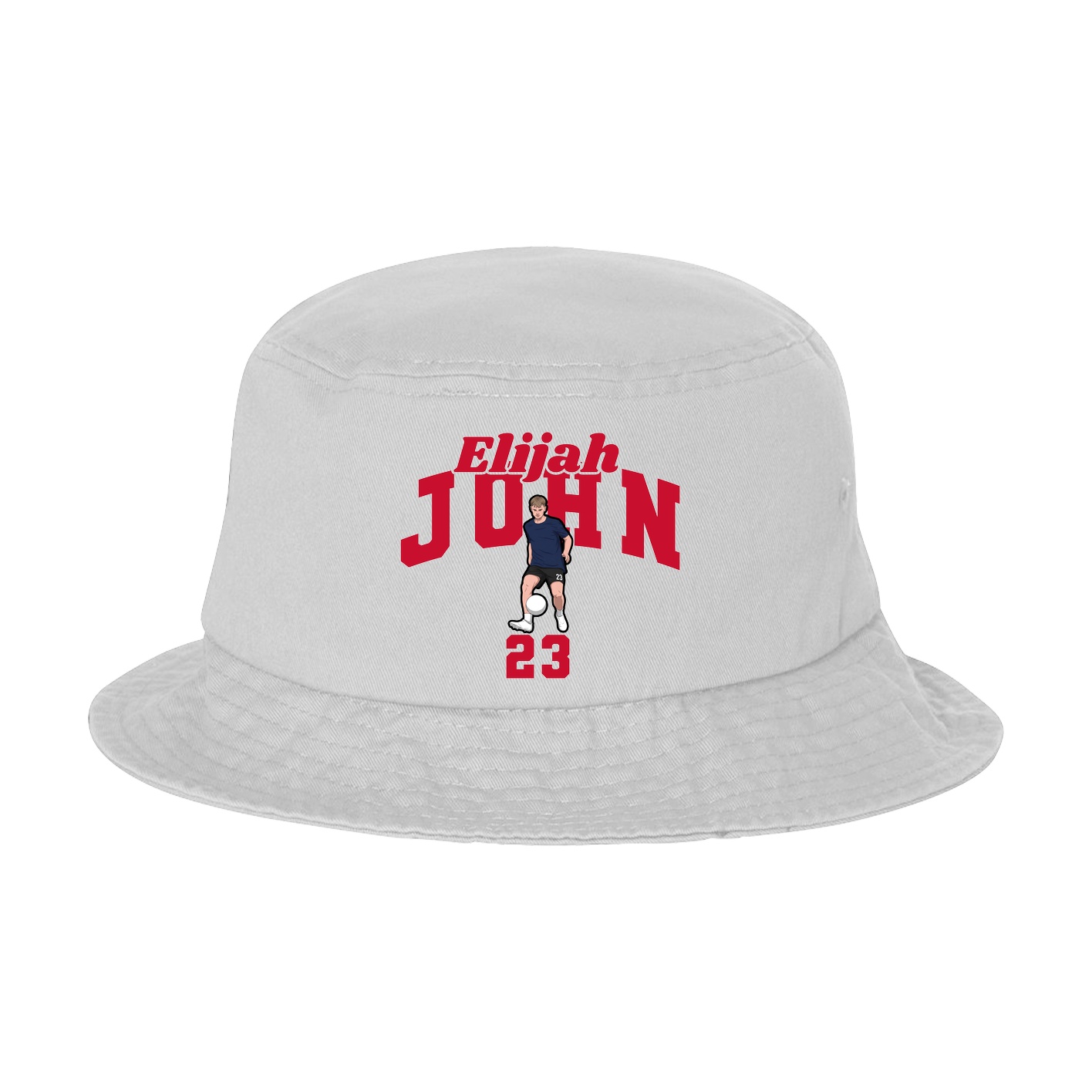 Bucket Cap — Signature Arch in White