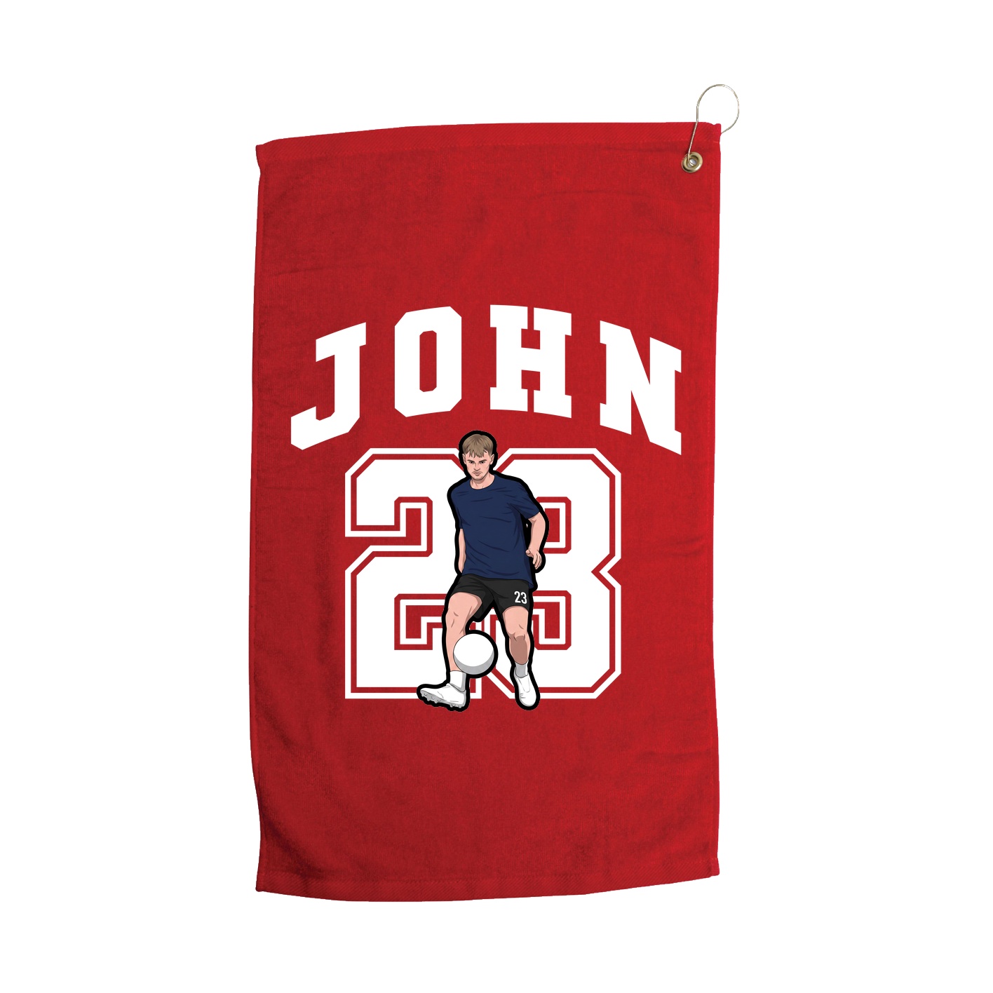 Golf Towel — Number in Red