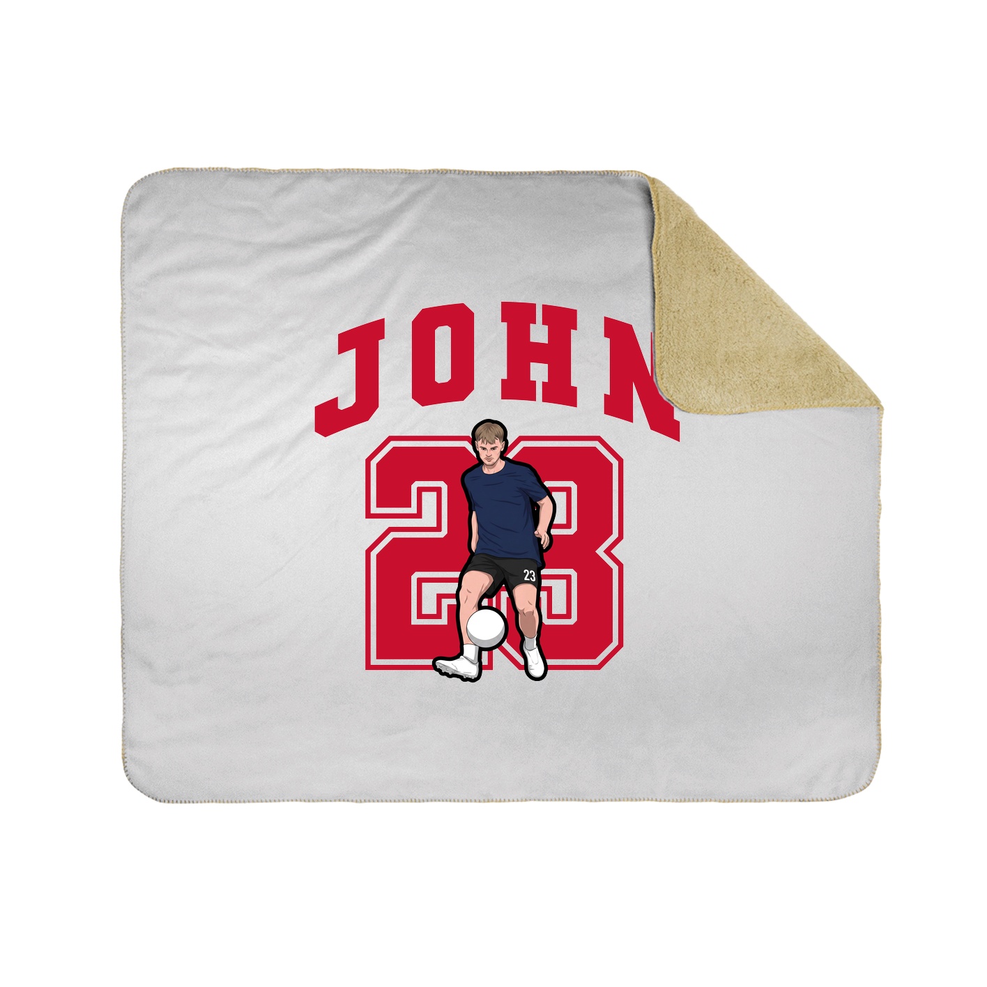 Throw Blanket — Number in White
